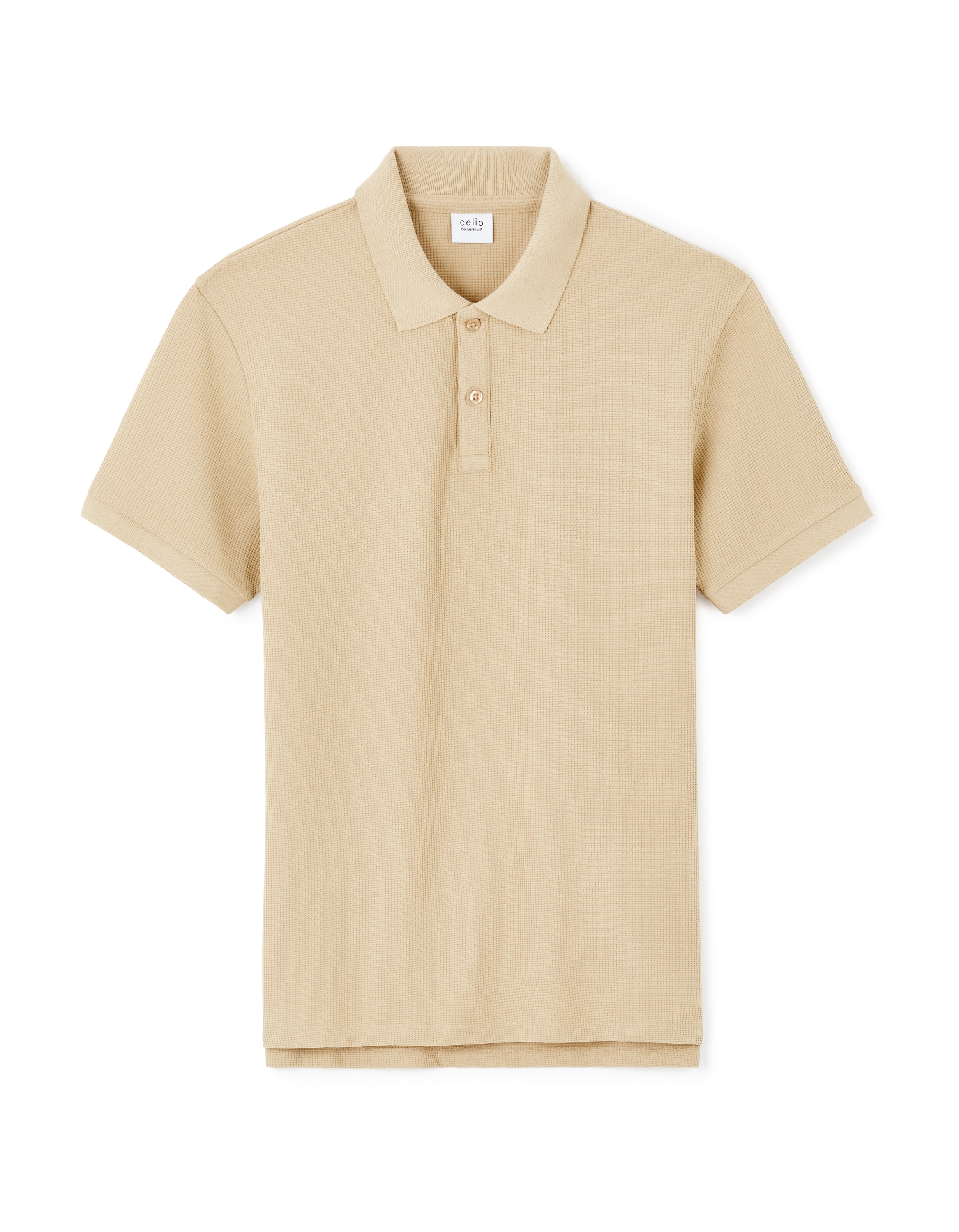 Polo regular 100% coton stretch - beige