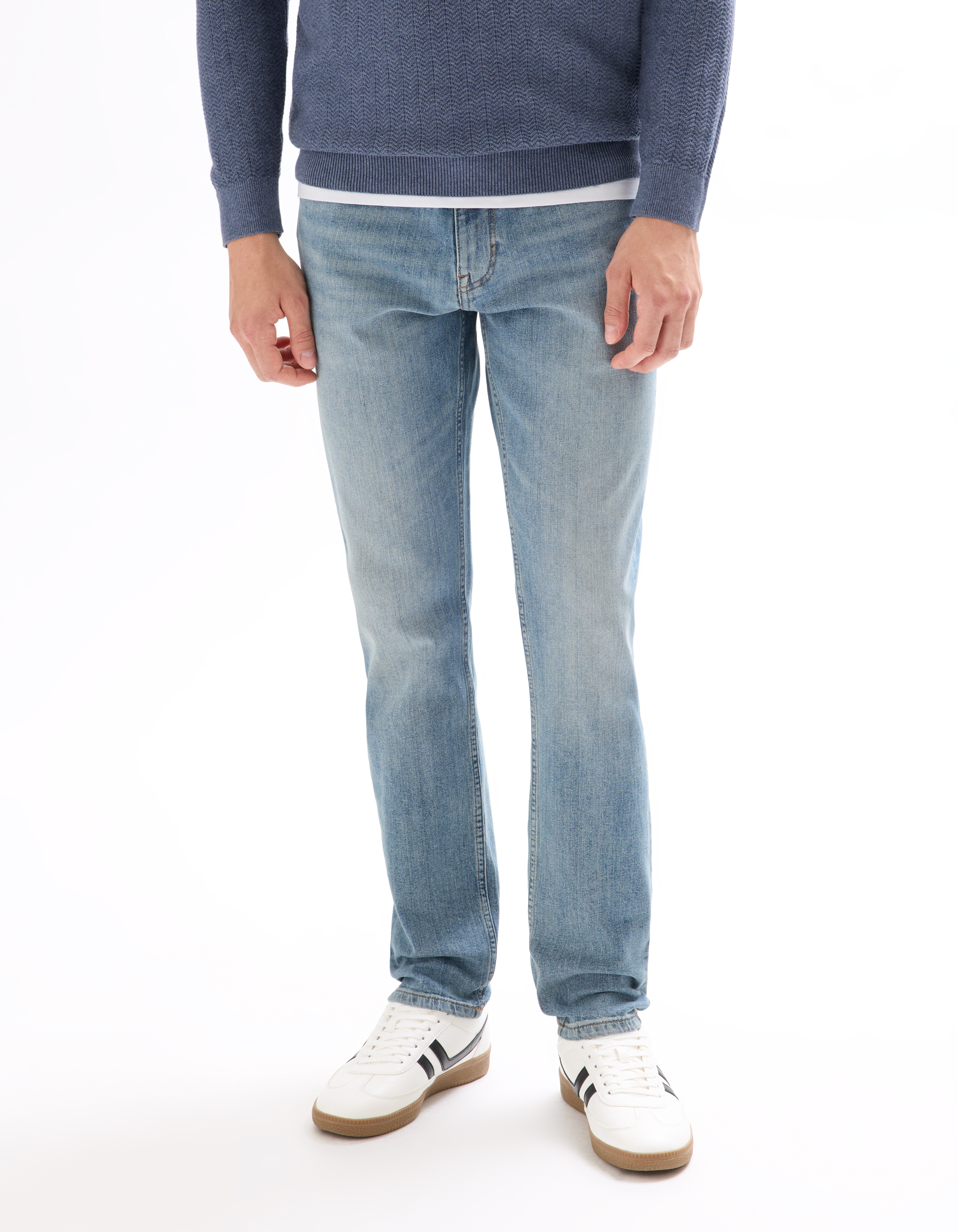 Jean C.25 slim coton stretch - bleu clair - camaieu - Modalova
