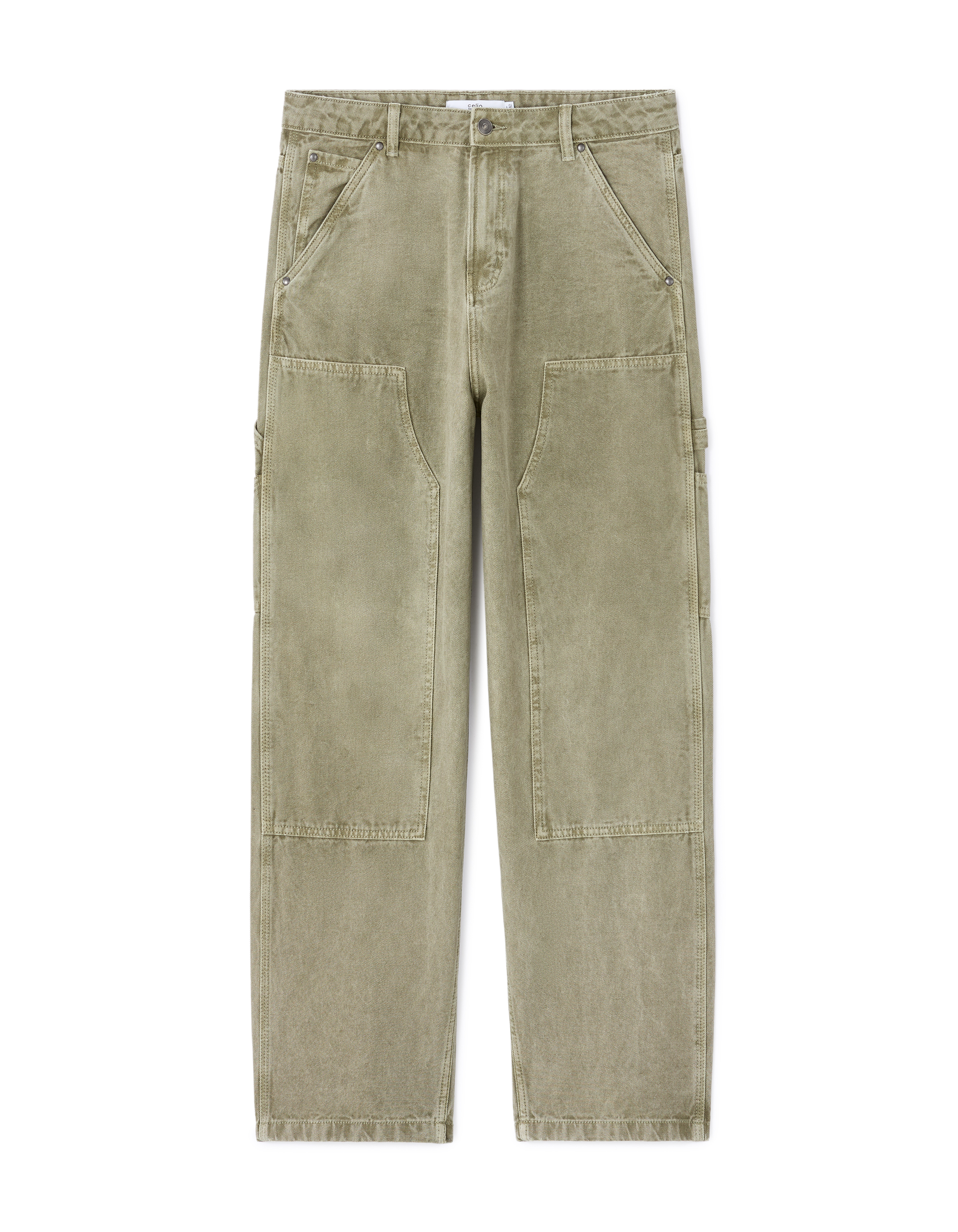Pantalon baggy 100% coton - kaki