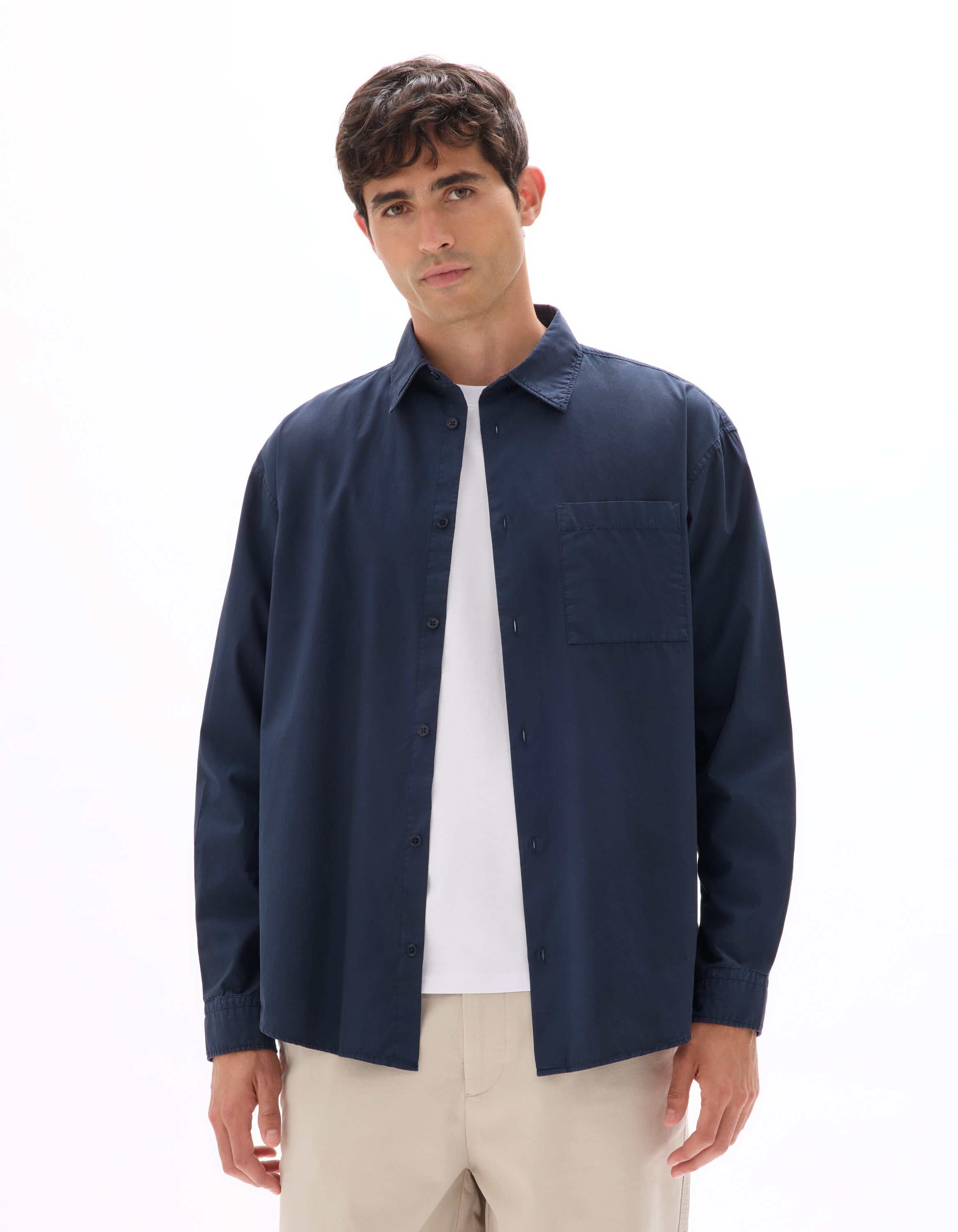Chemise loose unie 100% coton - camaieu - Modalova
