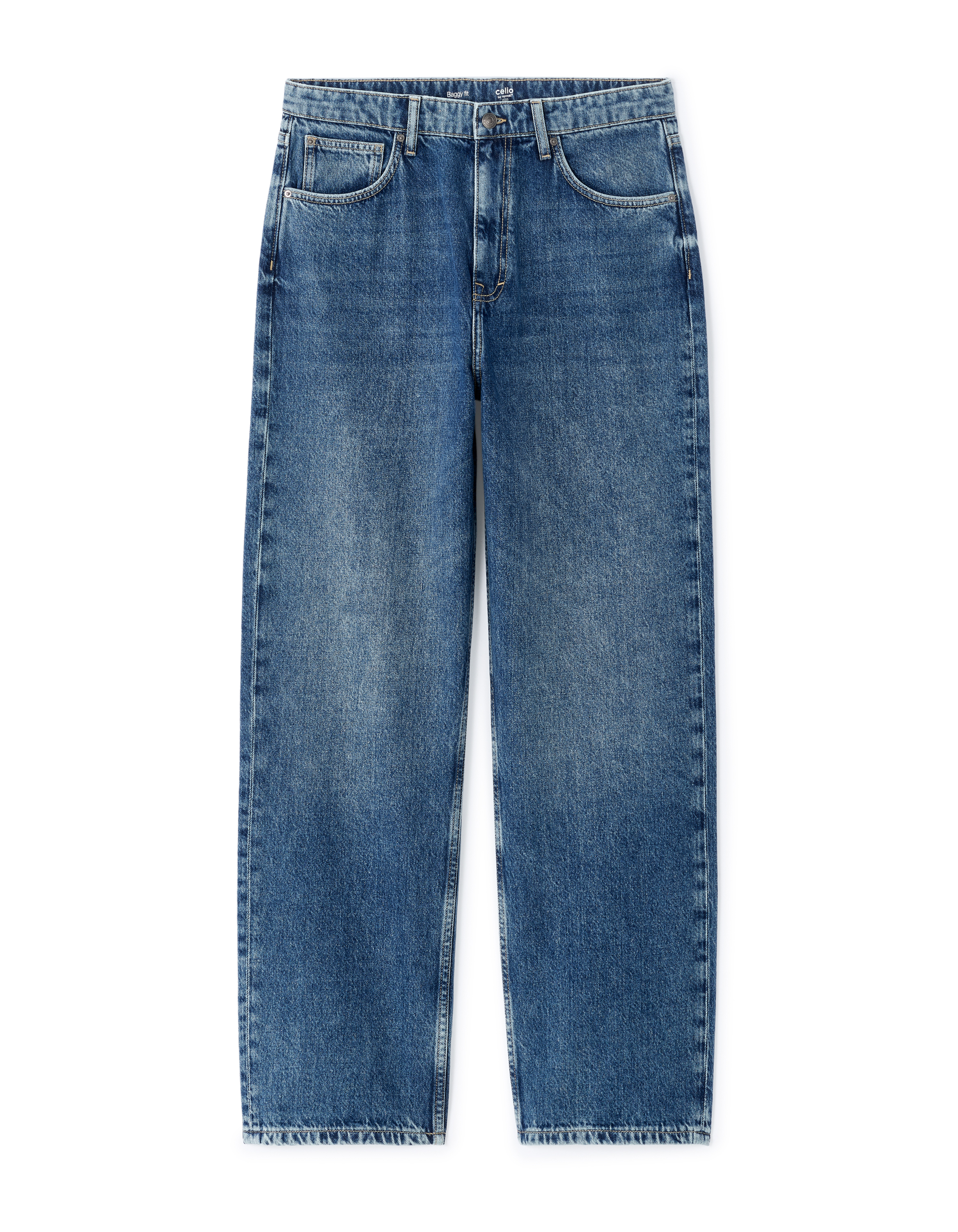 Jean baggy coton stretch - stone
