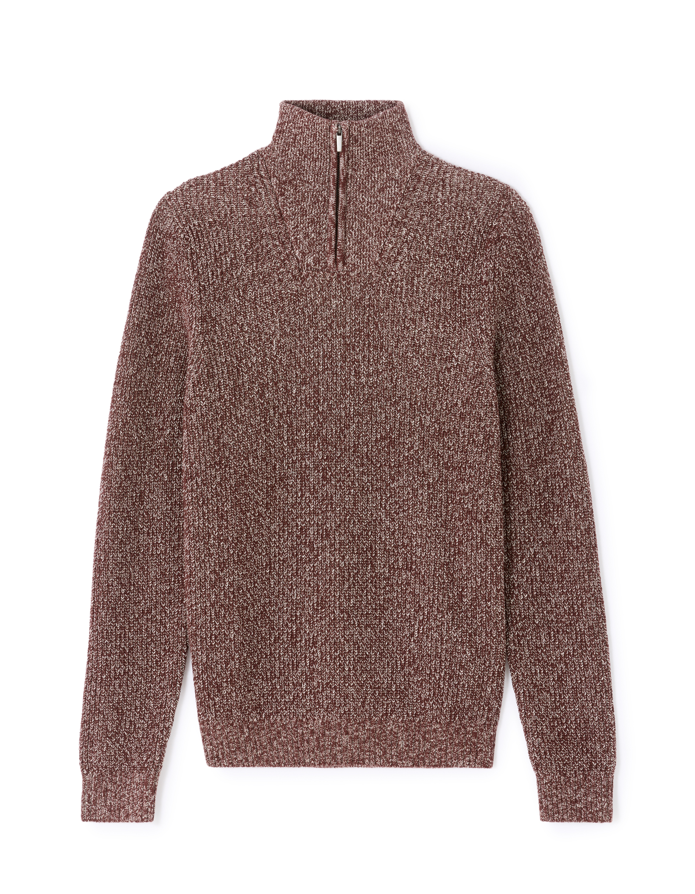 Pull col camionneur regular 100% coton - bordeaux