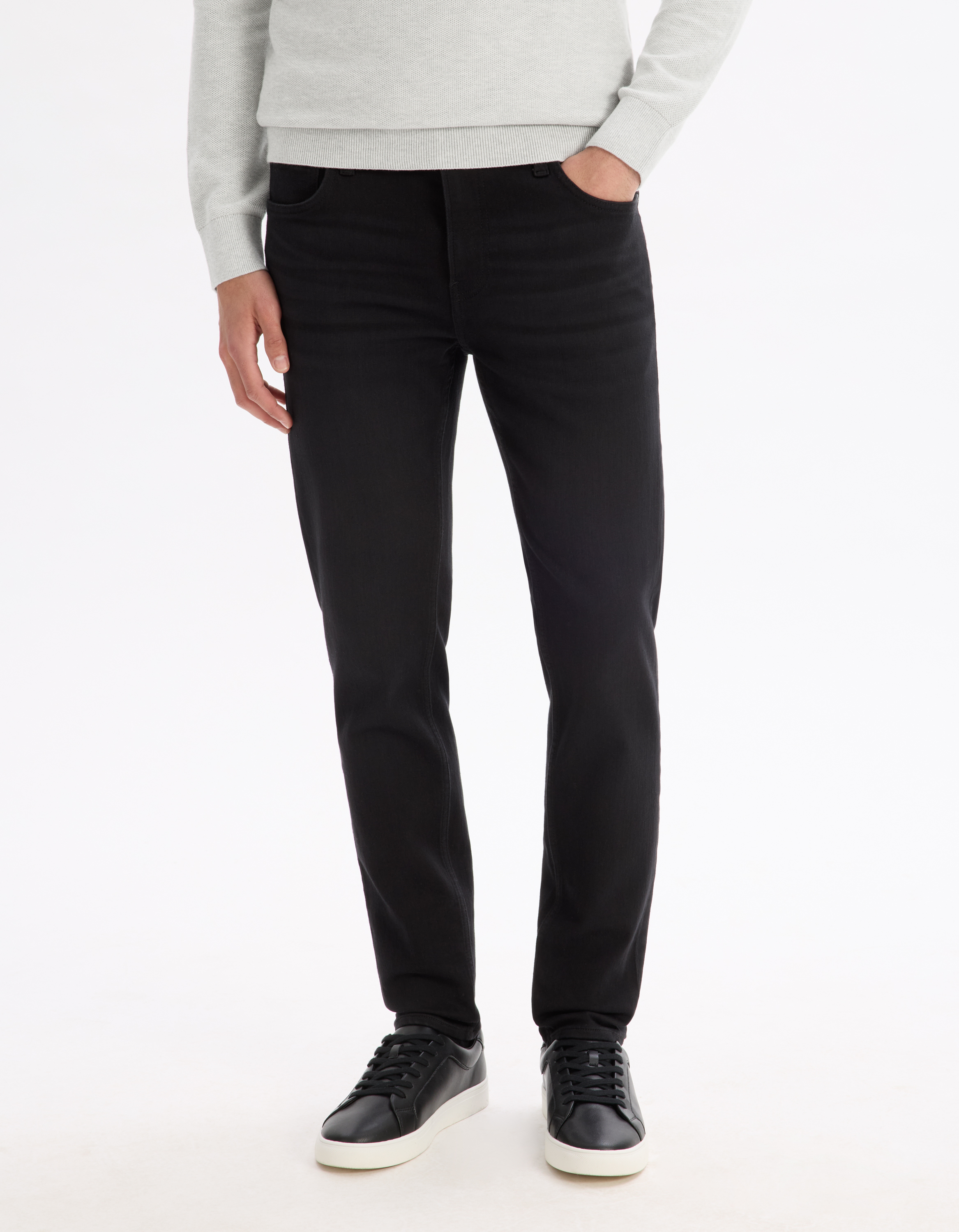 Jean jog slim coton stretch - noir - camaieu - Modalova