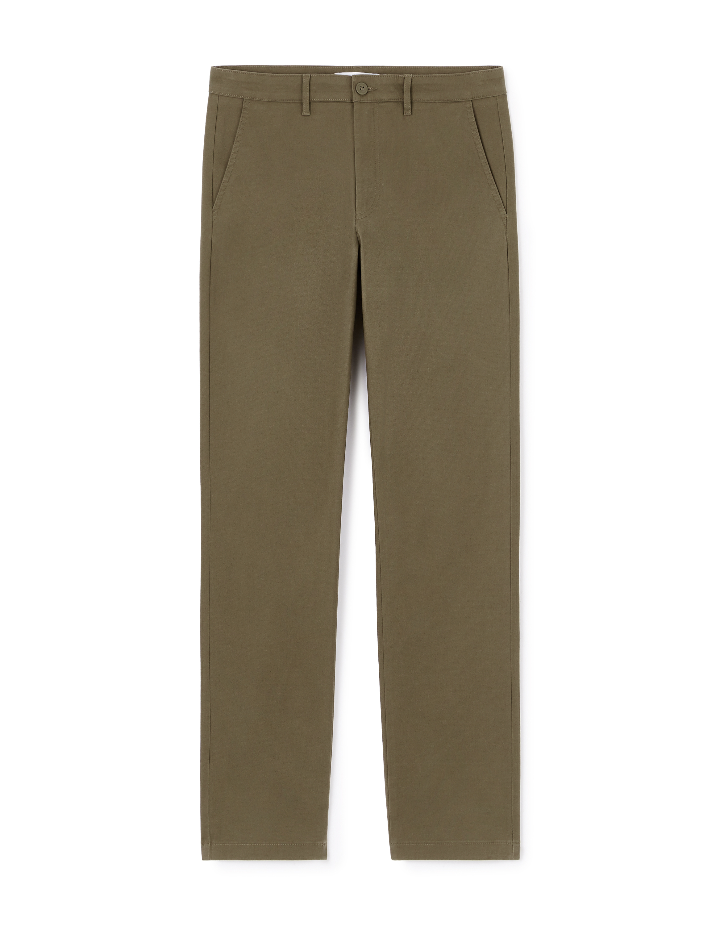 Pantalon chino straight coton stretch - taupe