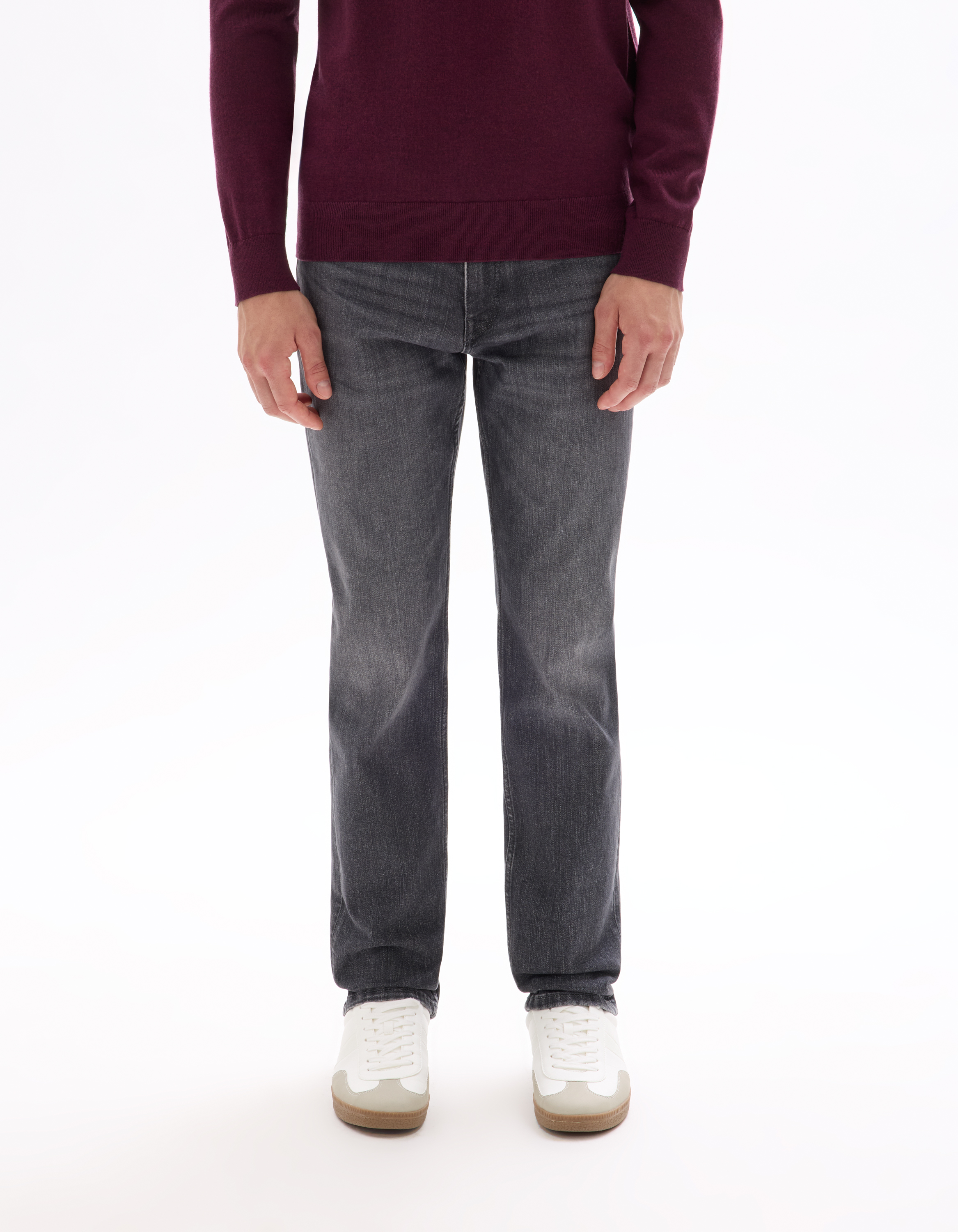 Jean C.15 straight coton stretch 3 longueurs - camaieu - Modalova