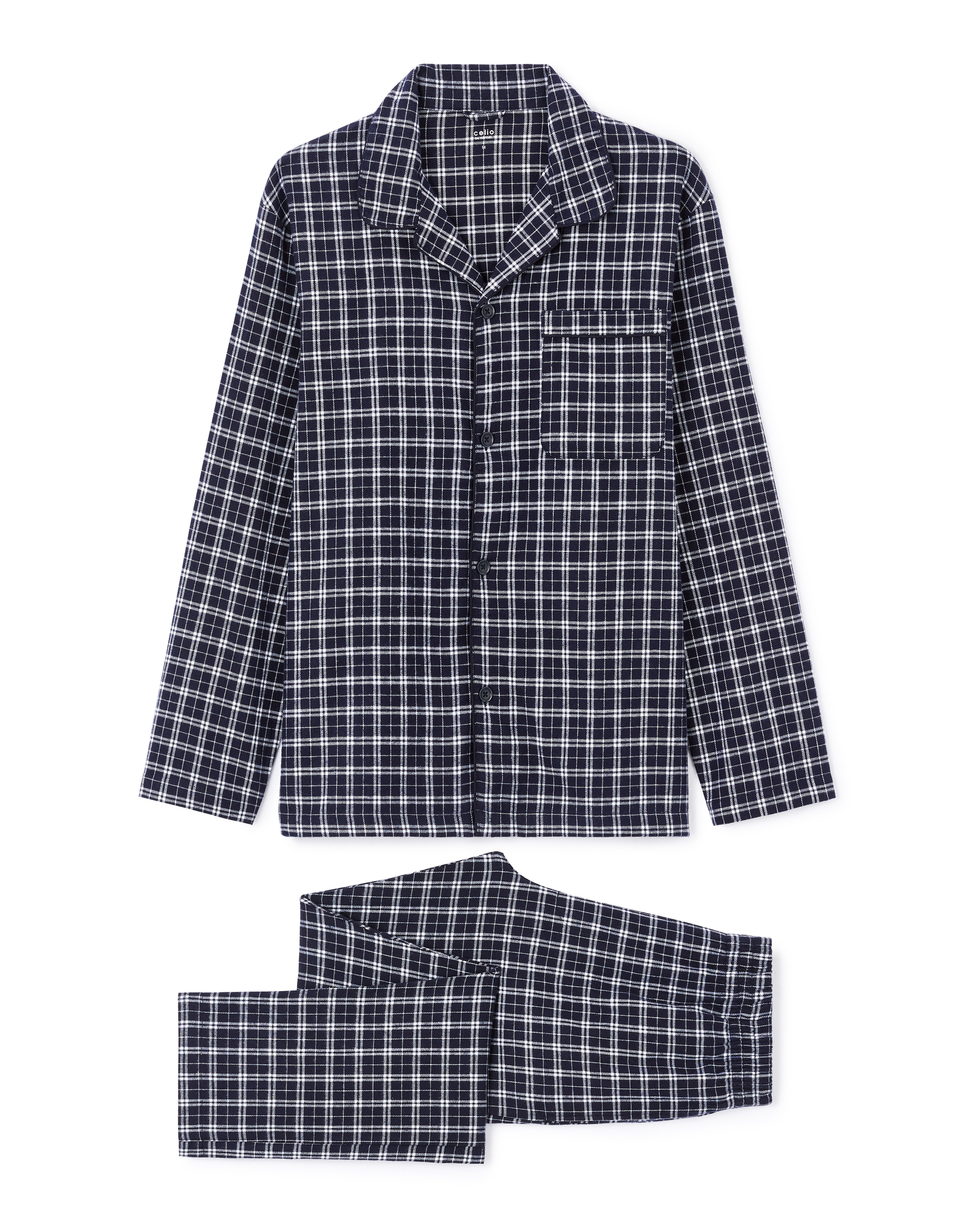 Pyjama pantalon 100% coton - marine