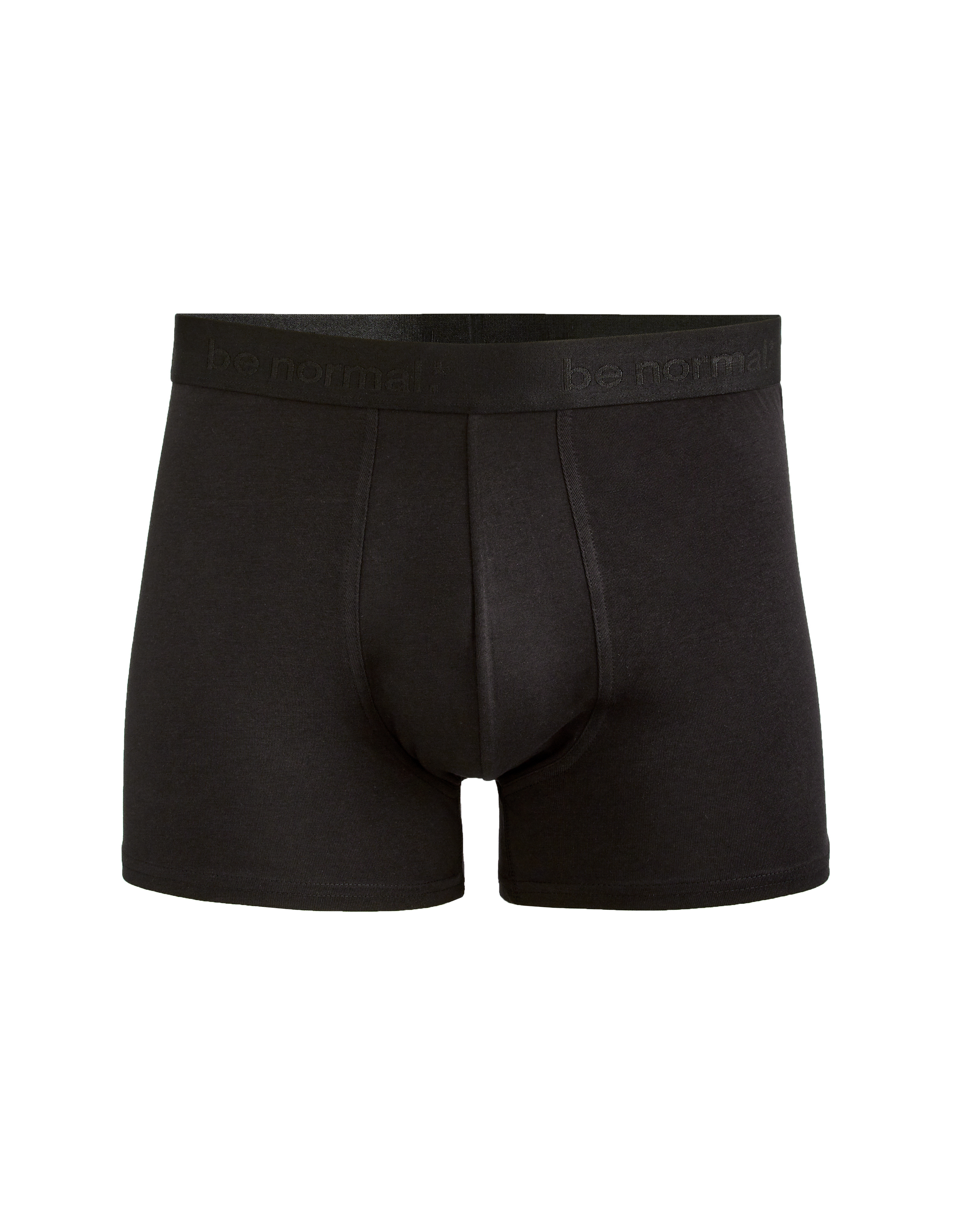 Boxer en coton stretch uni - noir