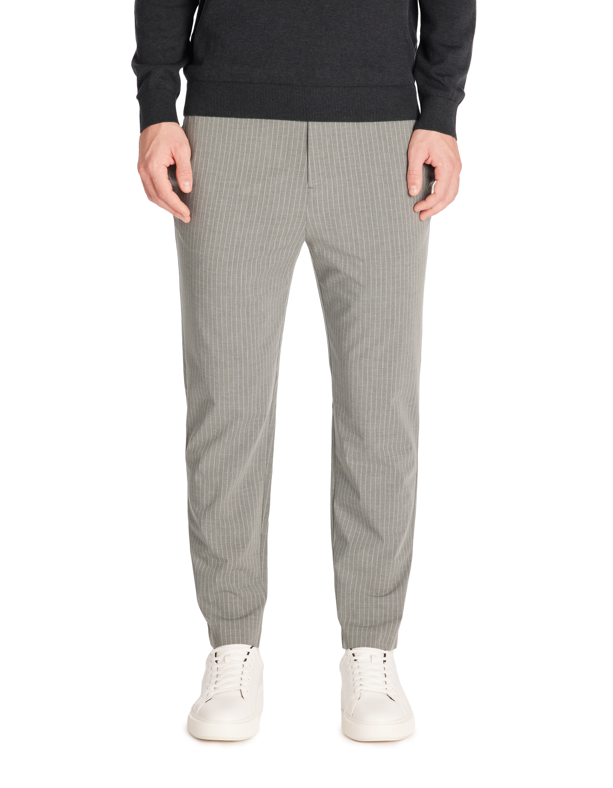 Pantalon straight stretch - gris - camaieu - Modalova