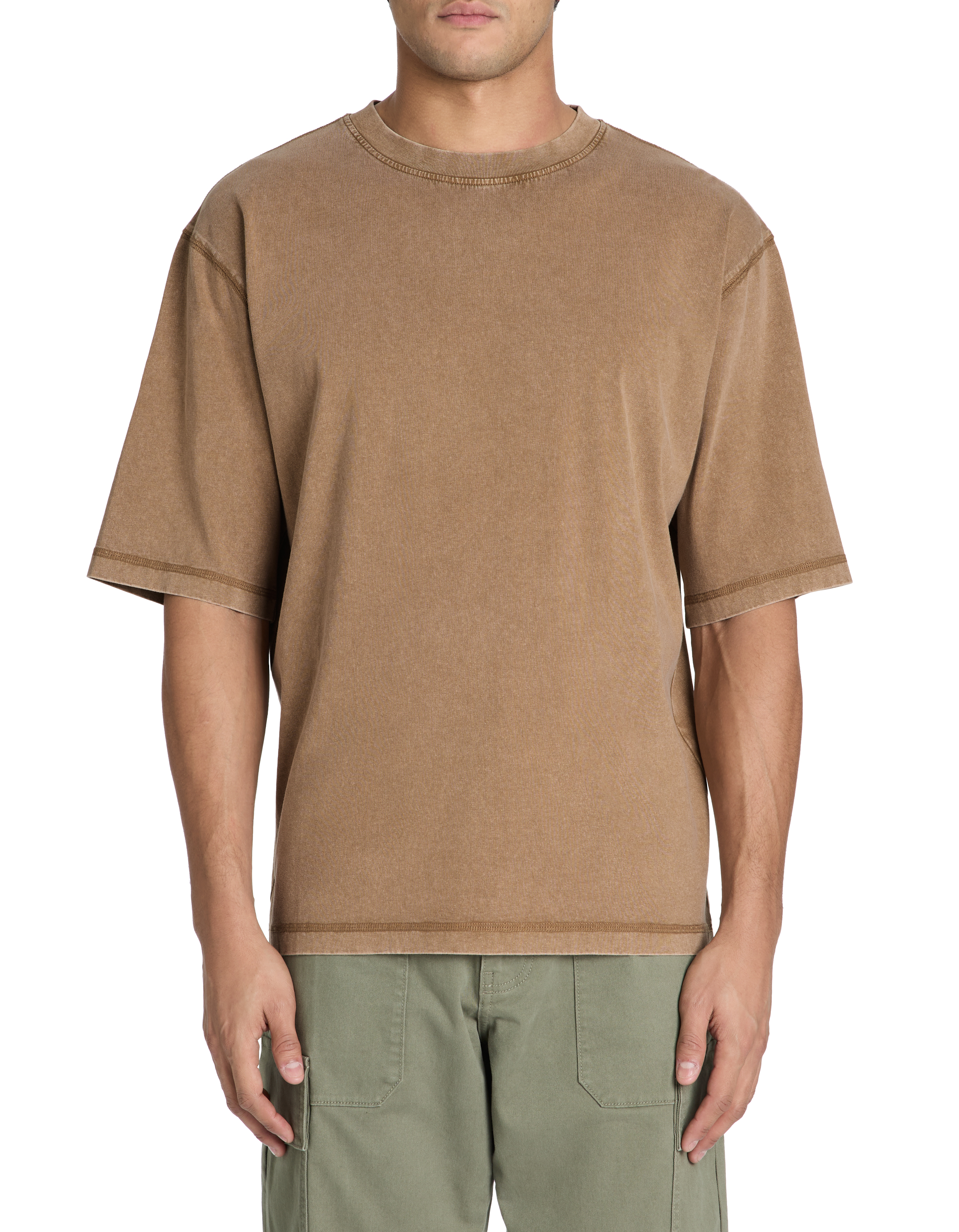 T-shirt oversize col rond 100% coton - camaieu - Modalova