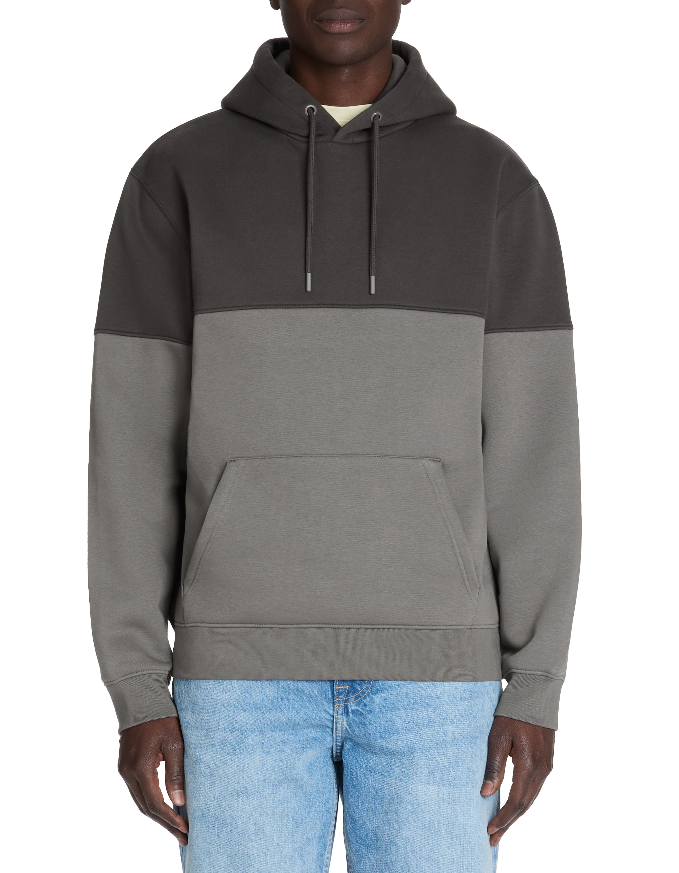 Sweat regular capuche coton mélangé - camaieu - Modalova