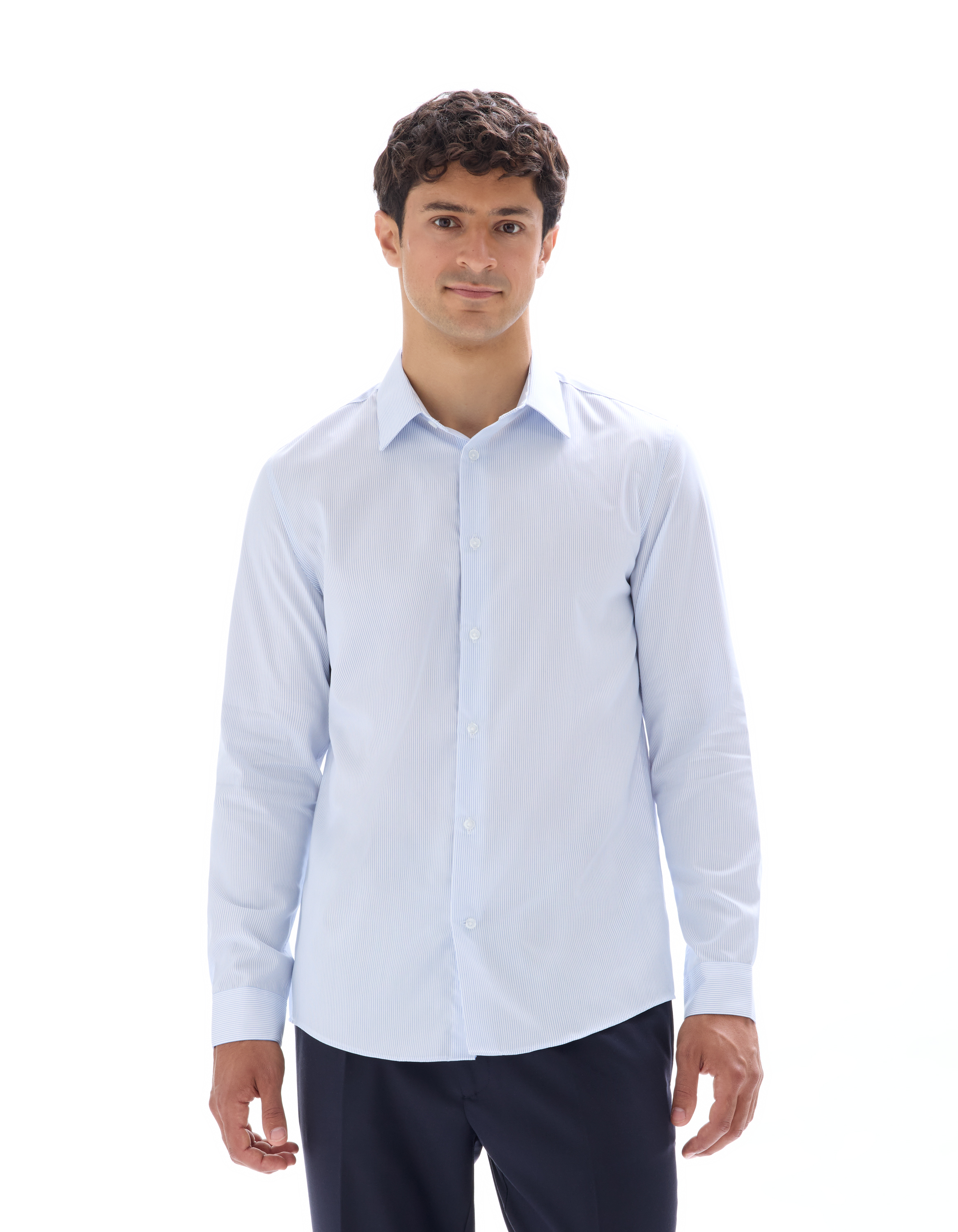Chemise regular à fines rayures - camaieu - Modalova