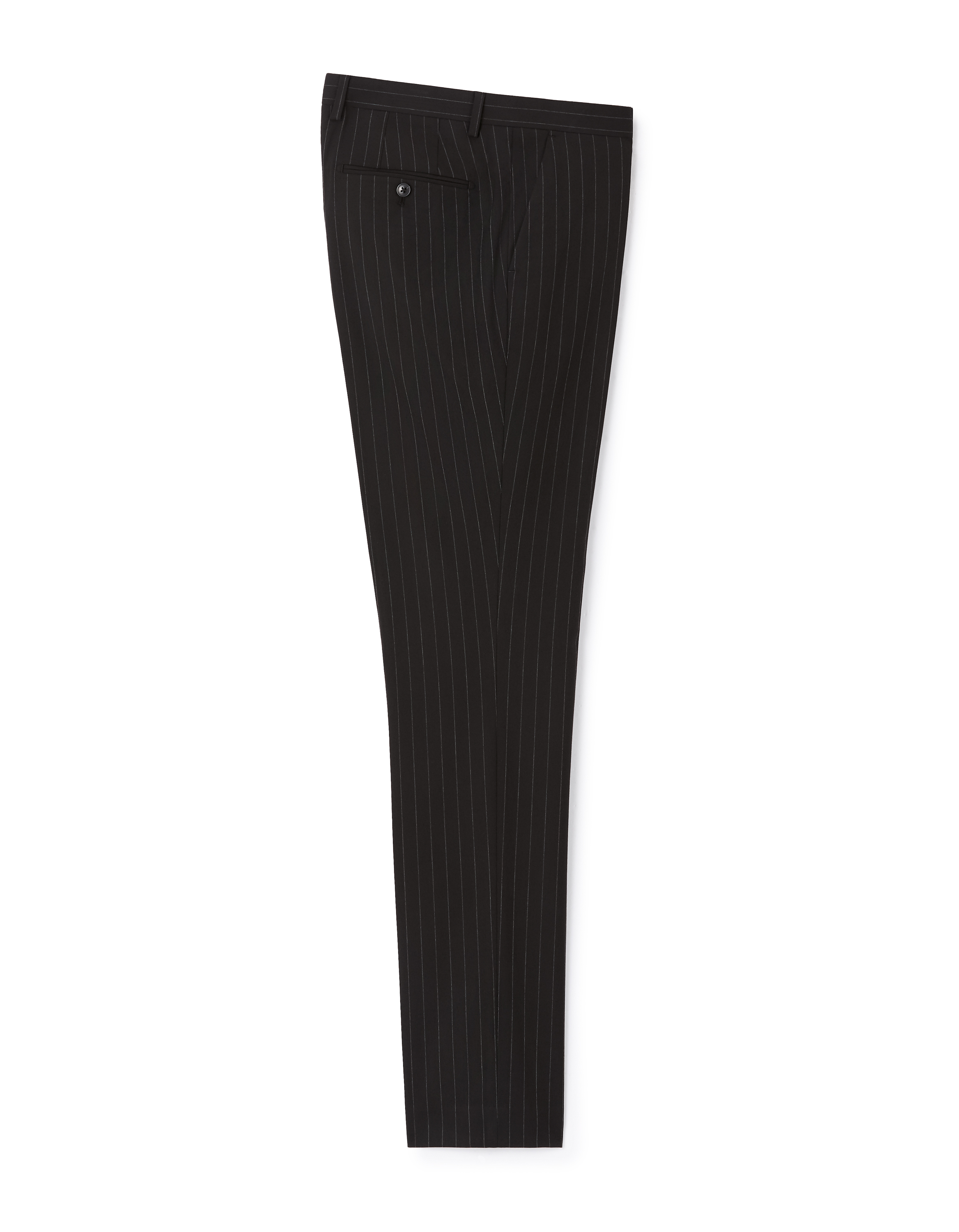 Pantalon de costume slim stretch rayé - noir