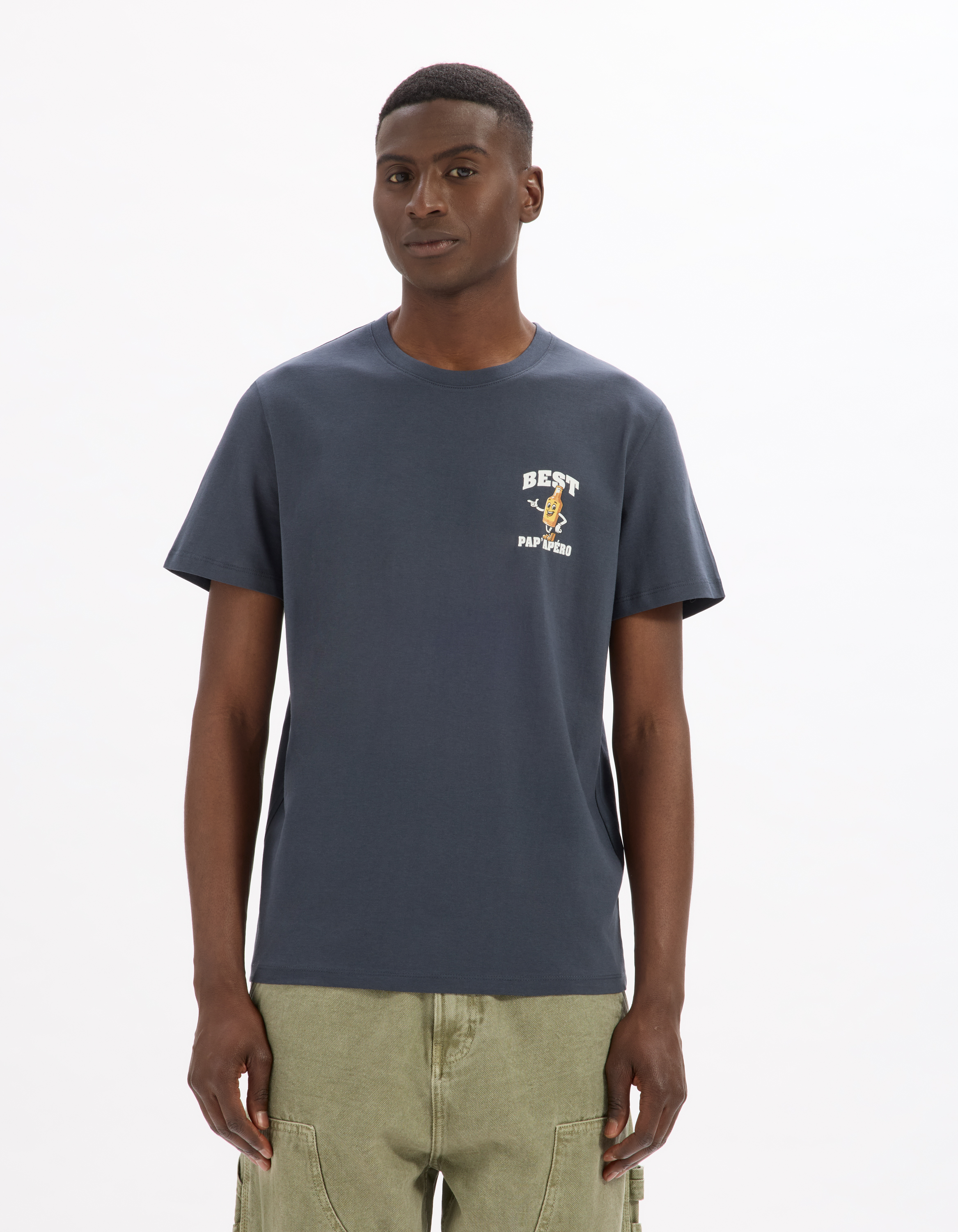 T-shirt Pap' apéro dans son coffret - marine - camaieu - Modalova
