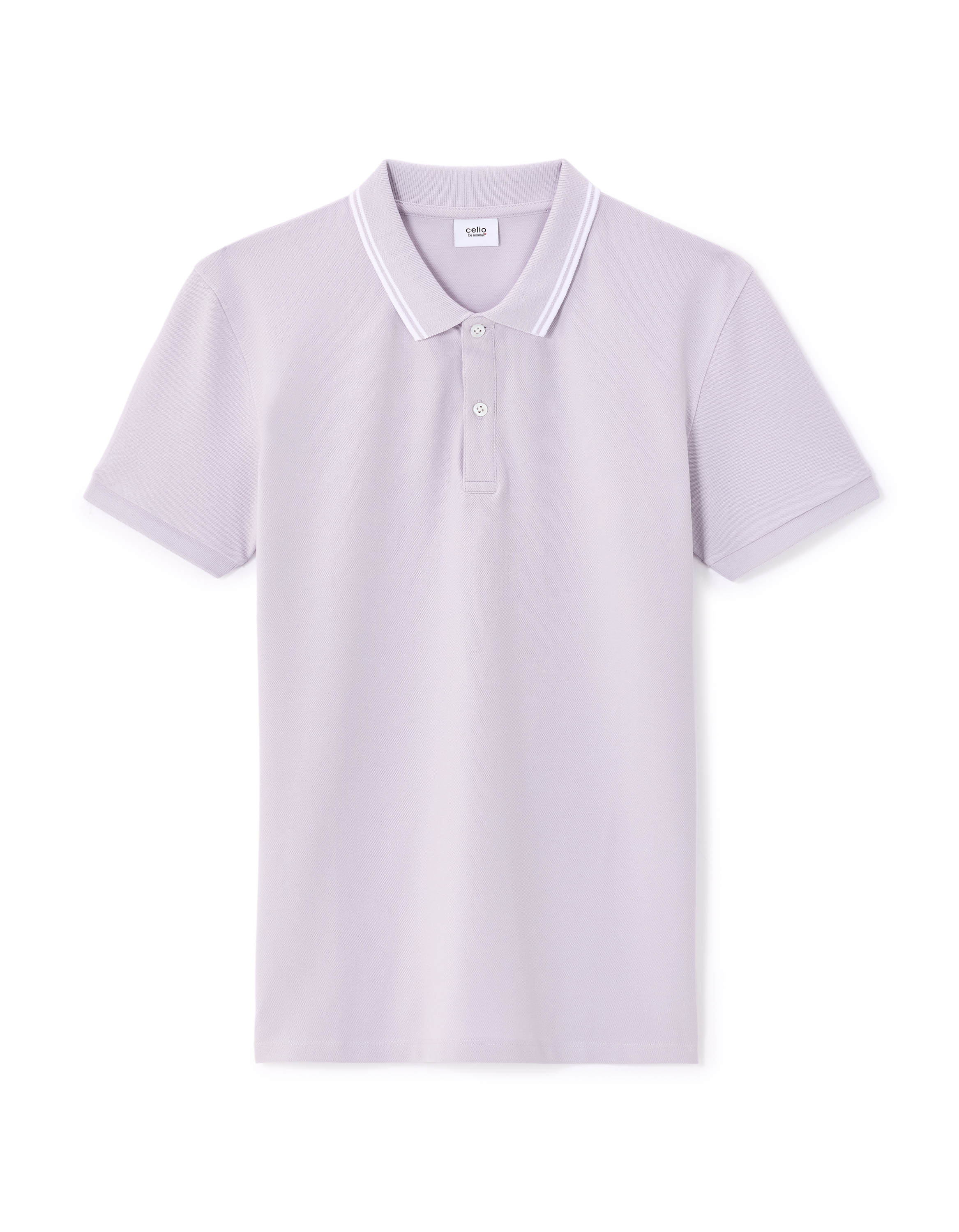 Polo slim coton stretch - parme