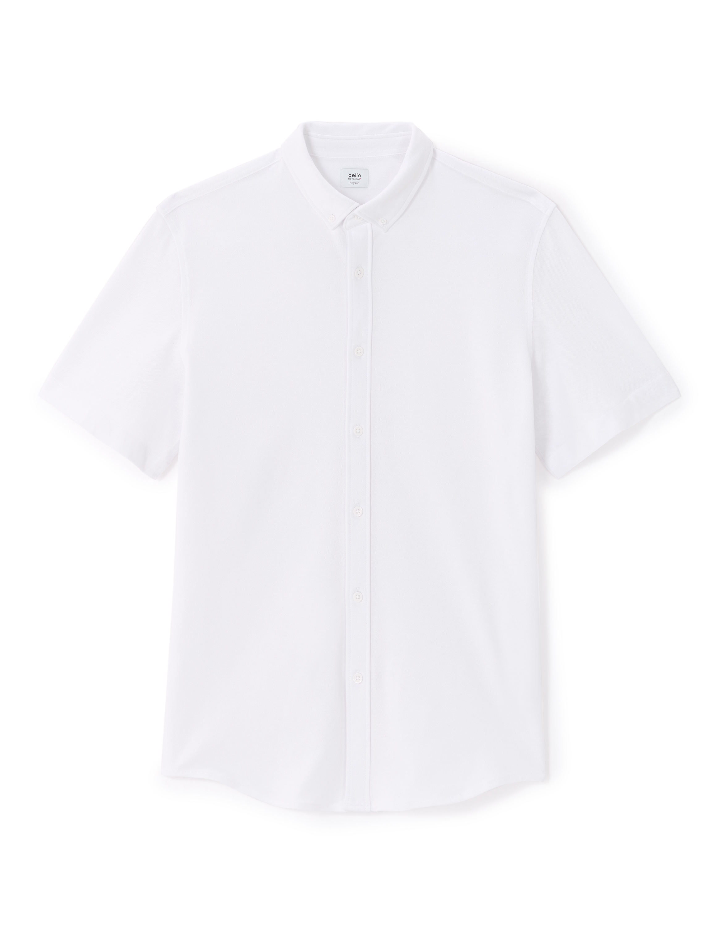 Chemisette regular jersey piqué - blanc