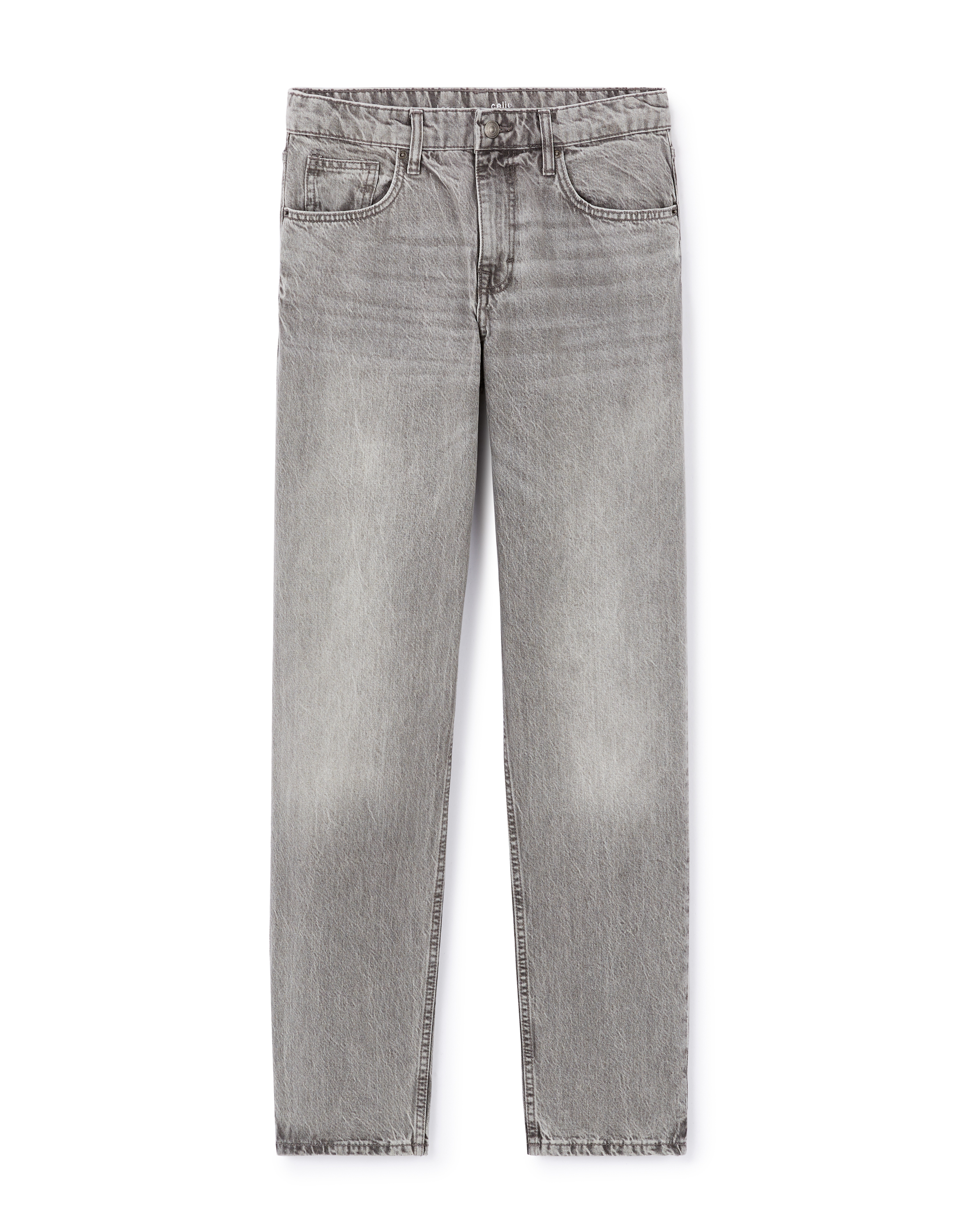 Jean loose 100% coton - gris moyen