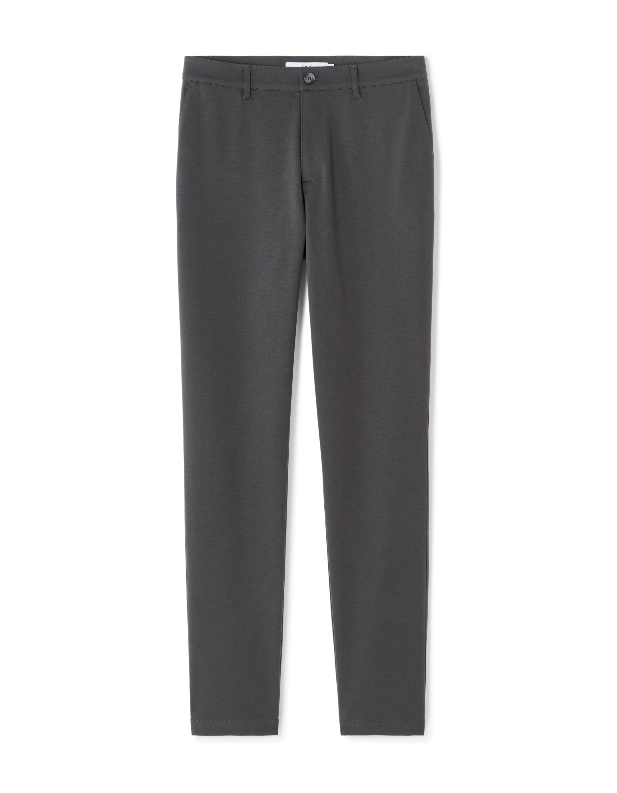 Pantalon chino slim en maille - gris foncé