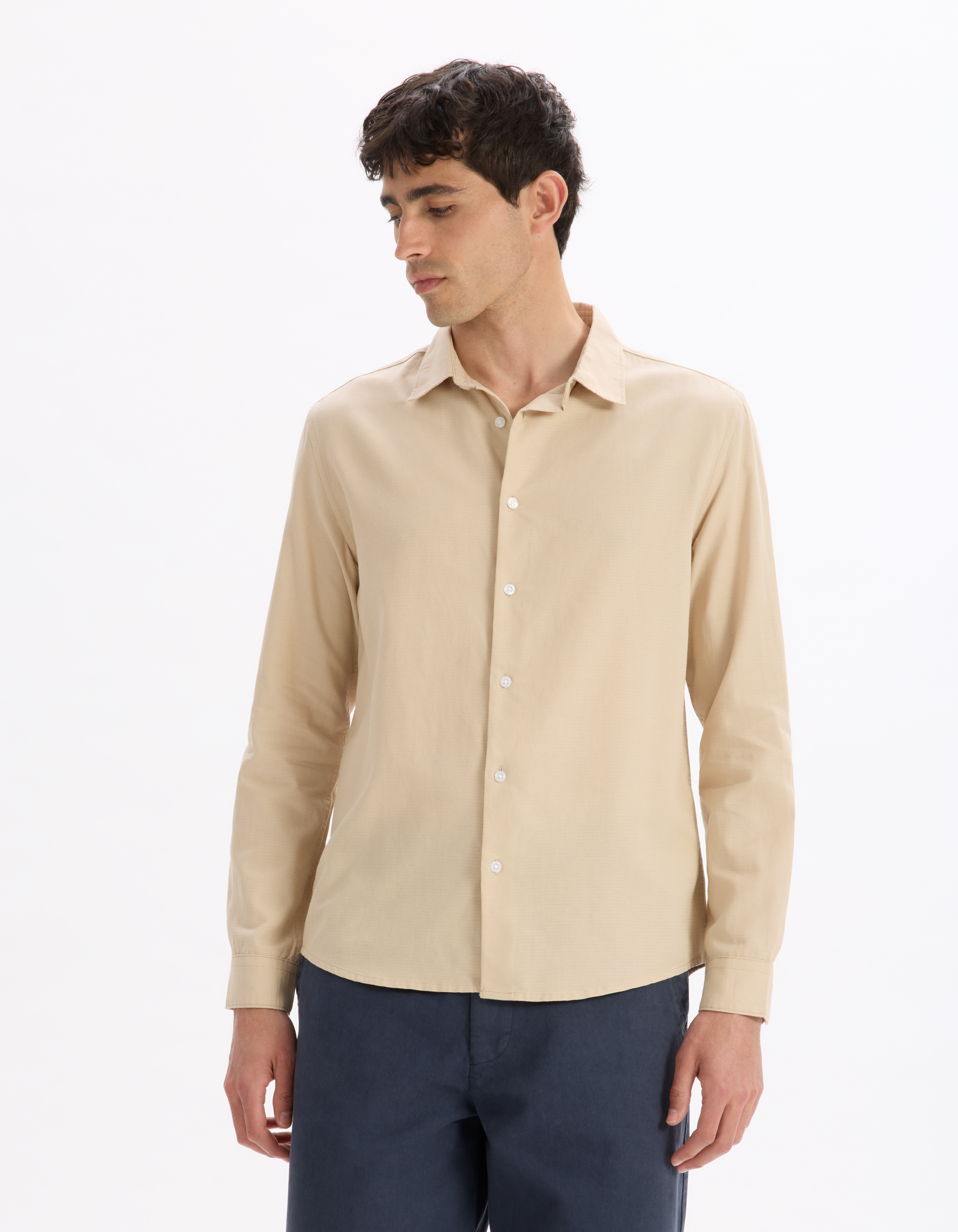Chemise regular en coton viscose - camaieu - Modalova