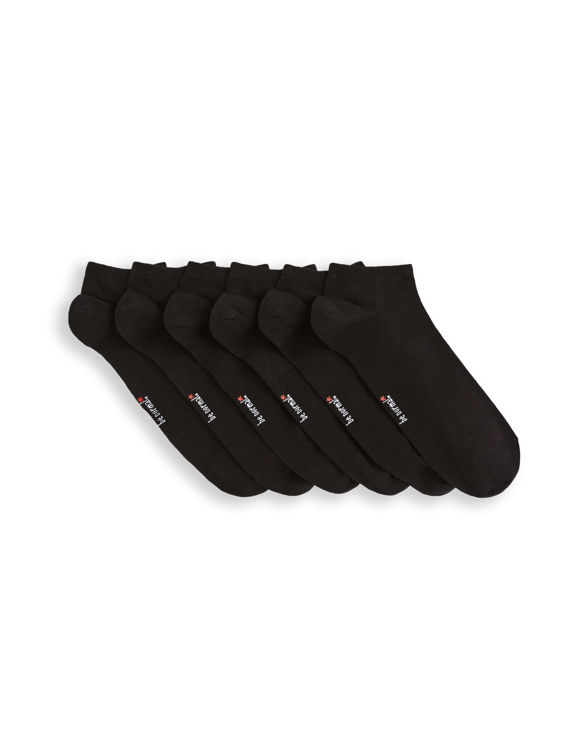 Lot de 6 paires de chaussettes courtes en coton mélangé - noir