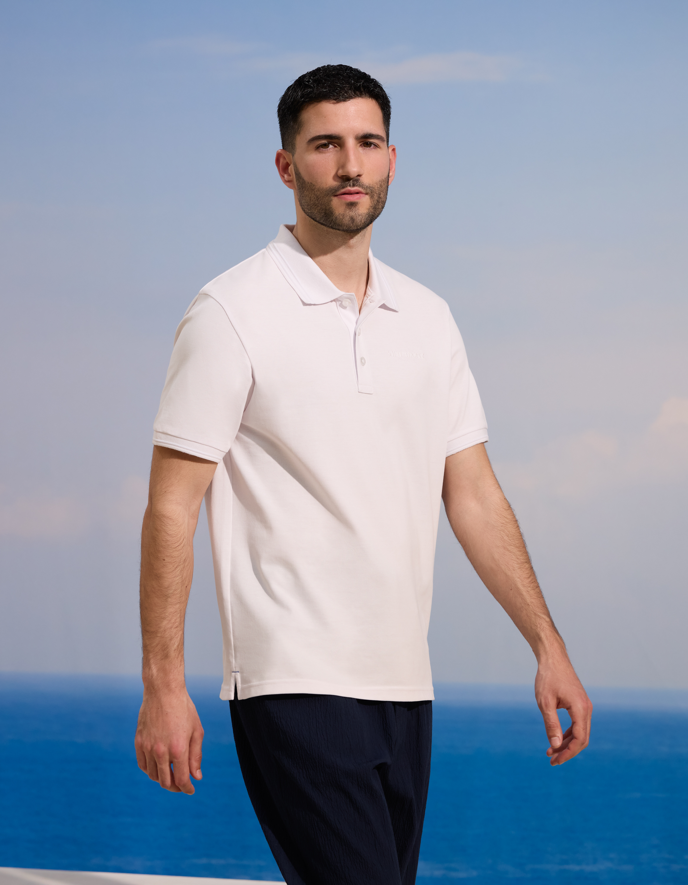 Saint-Tropez - Polo en coton stretch - camaieu - Modalova