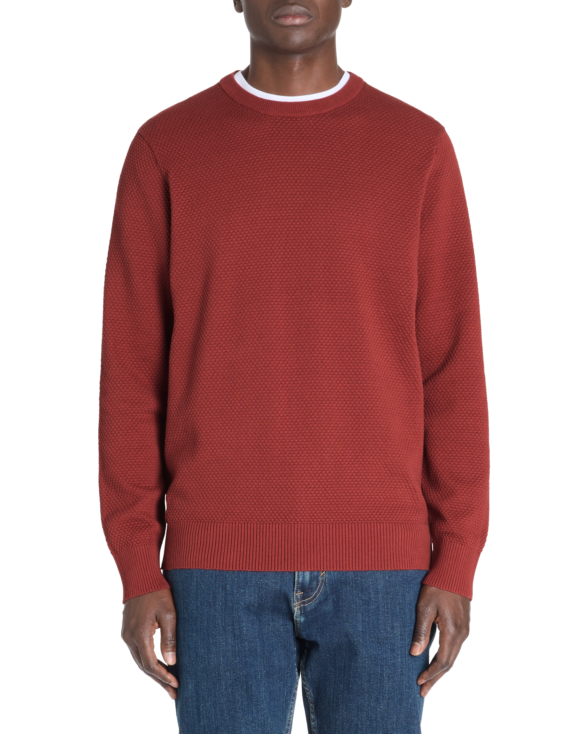 Pull col rond 100% coton - terra - camaieu - Modalova
