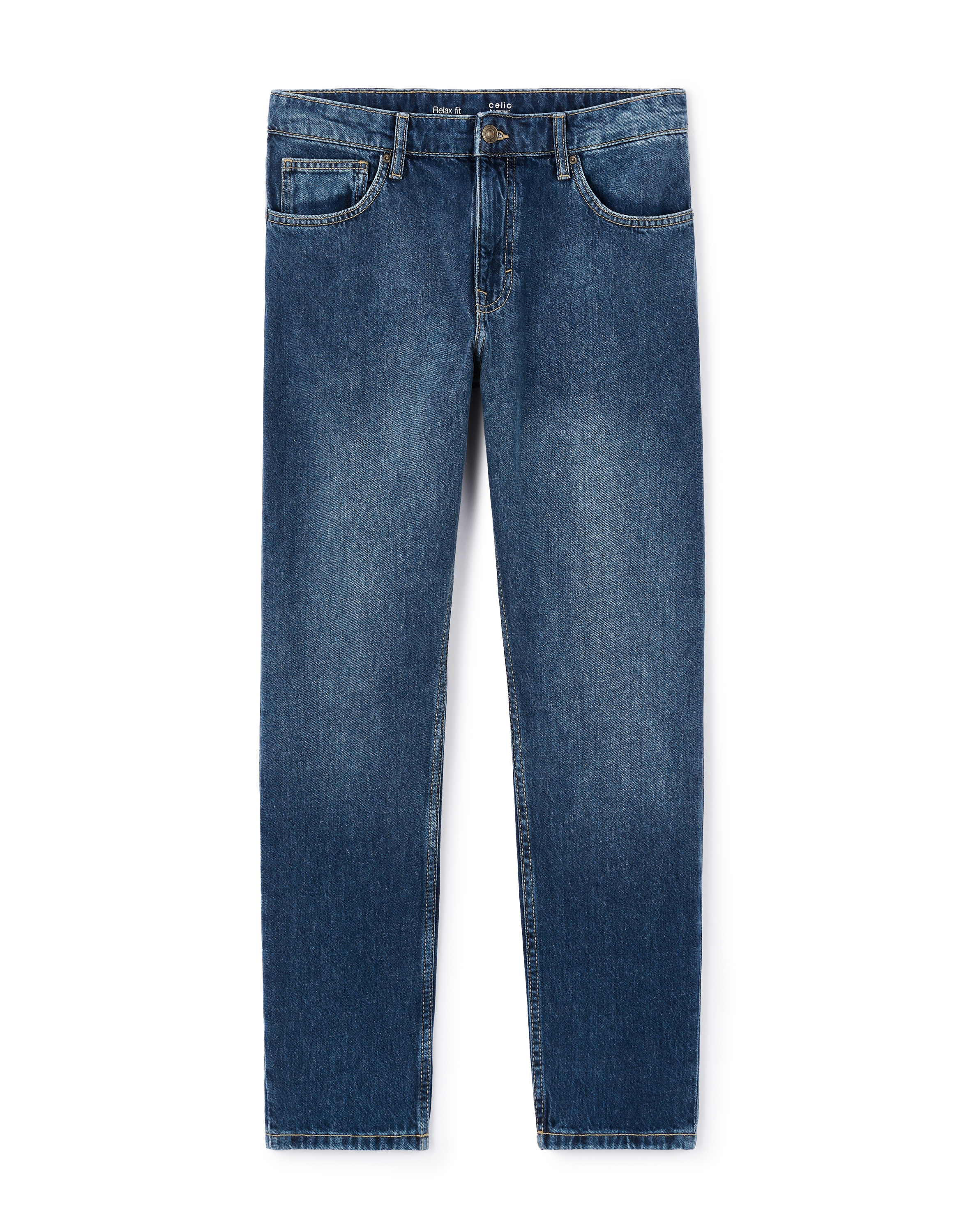 Jean relax 100% coton - bleu
