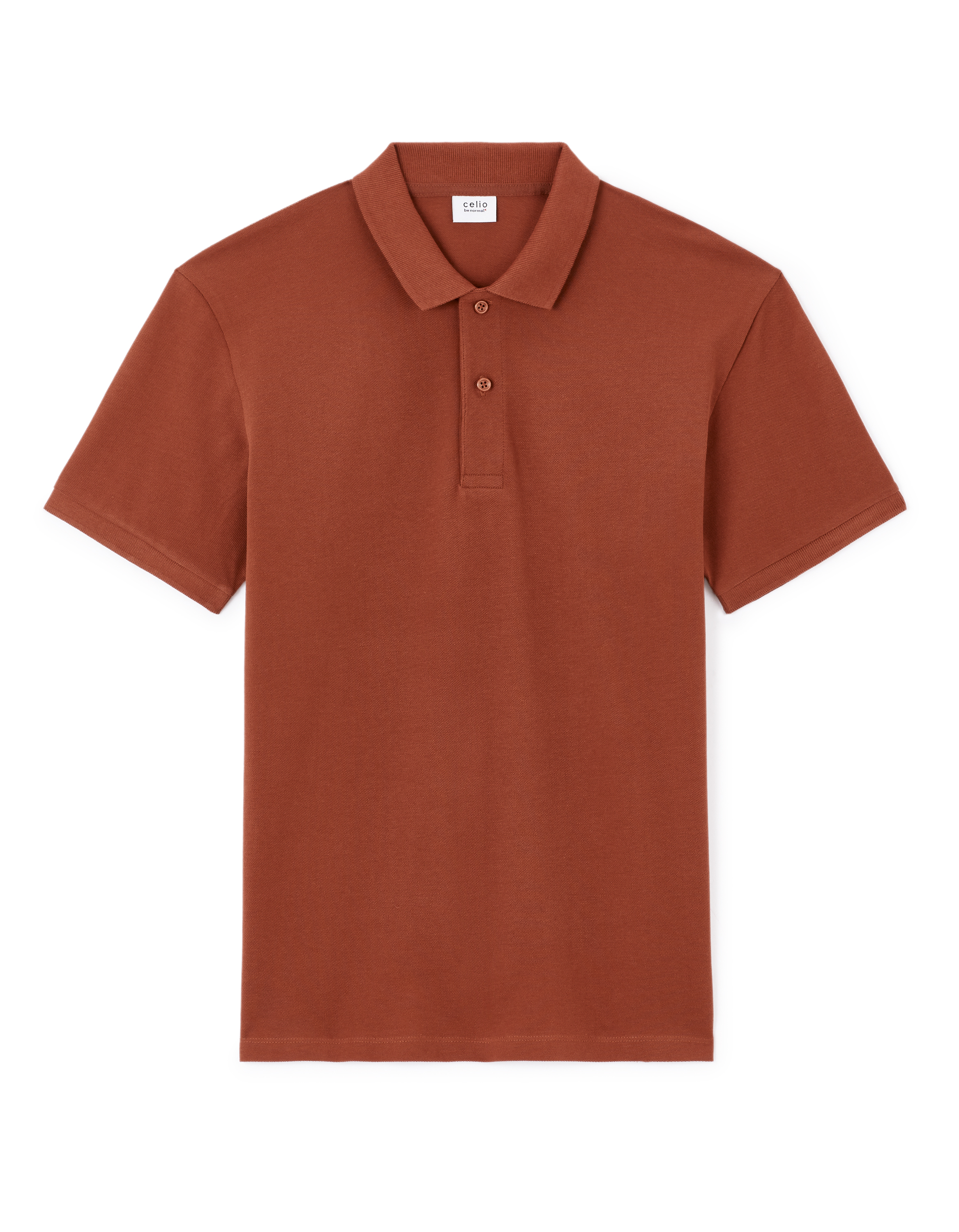 Polo piqué straight 100% coton - terra