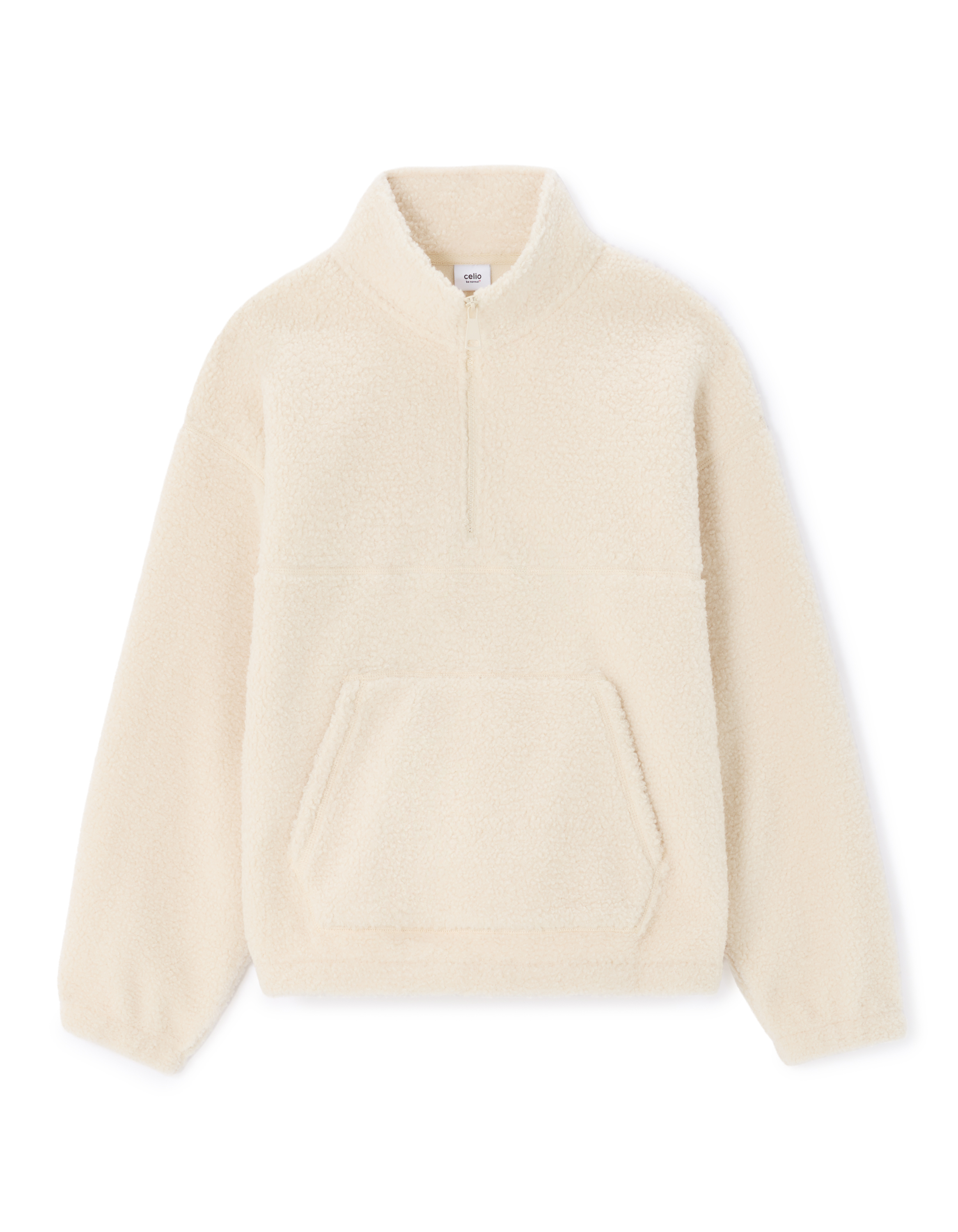 Sweat oversize en polaire - ivoire