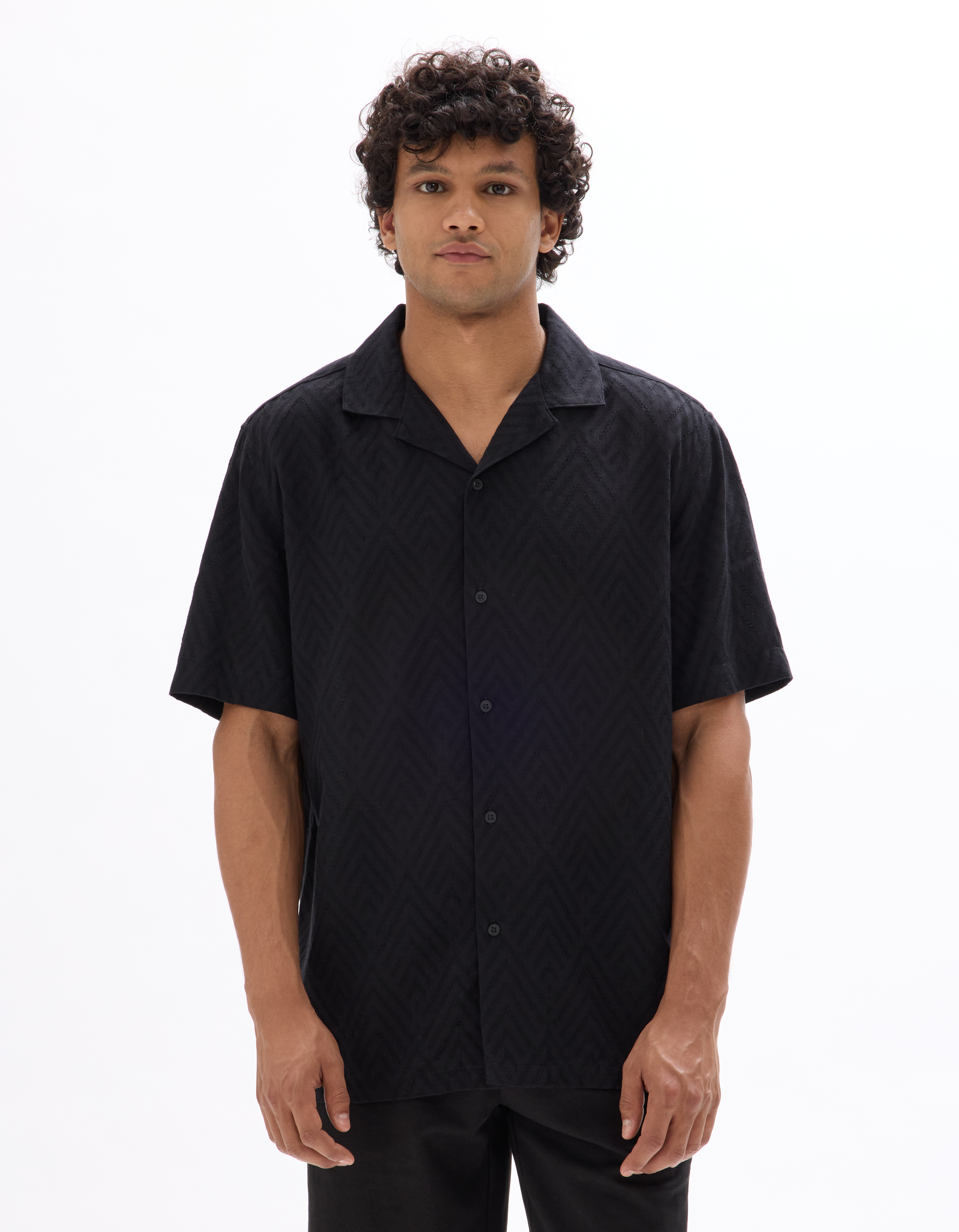 Chemisette regular en jacquard - camaieu - Modalova