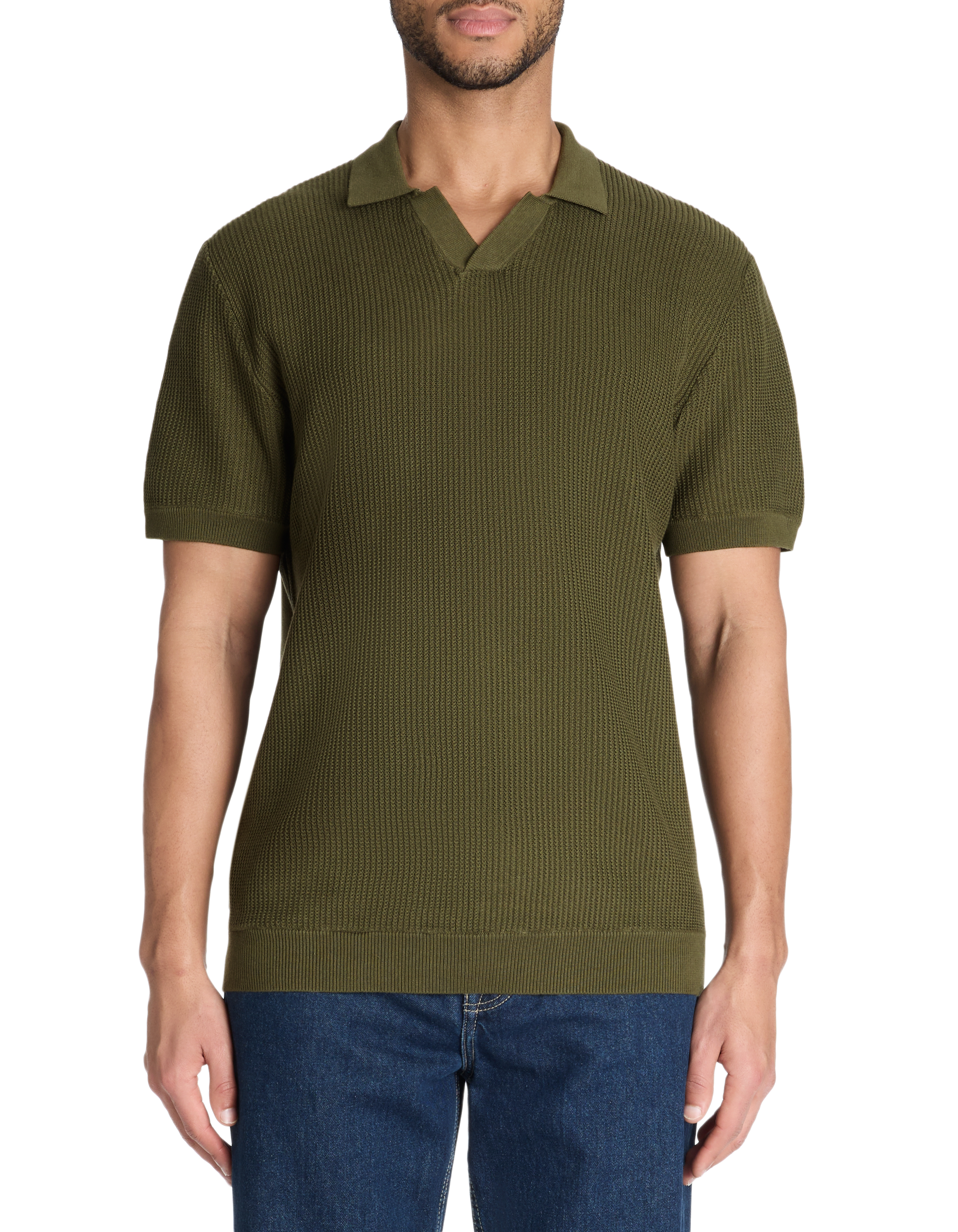 Polo boxy en maille texturée 100% coton - camaieu - Modalova