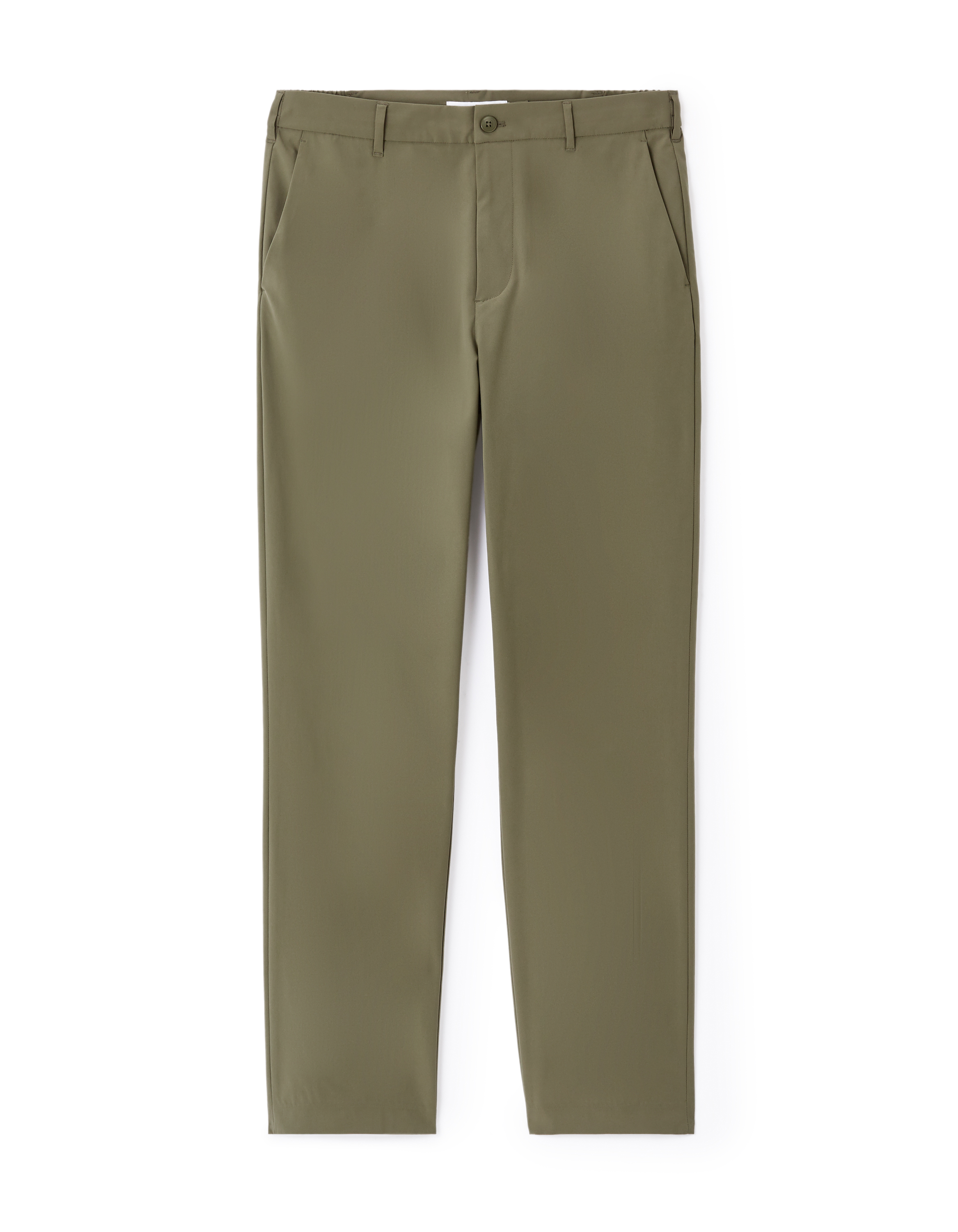 Pantalon straight infroissable - kaki