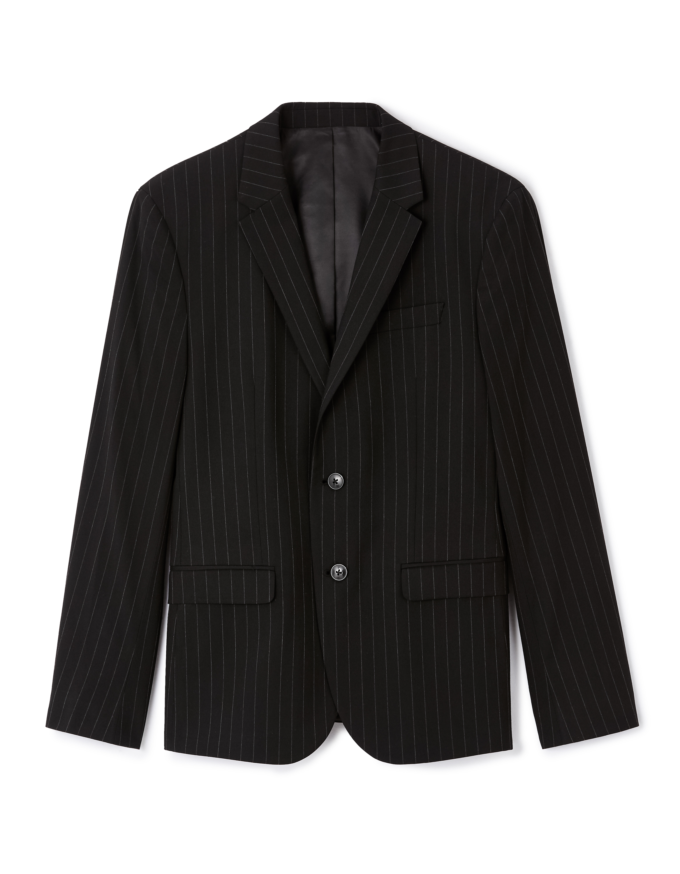 Veste de costume slim stretch rayé - noir