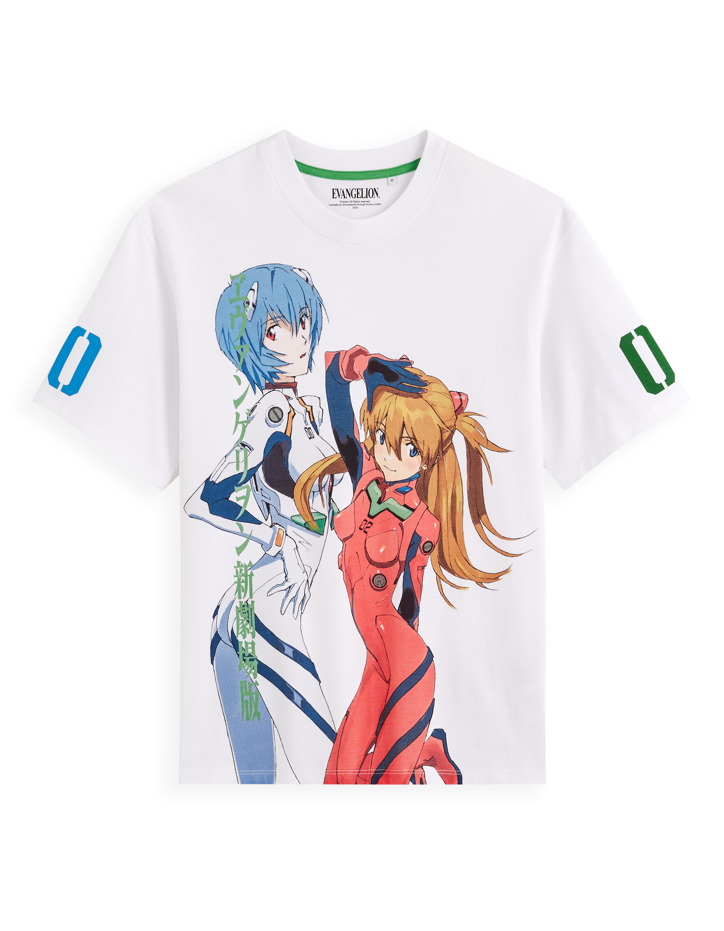 Evangelion - T-shirt blanc Rei et Asuka