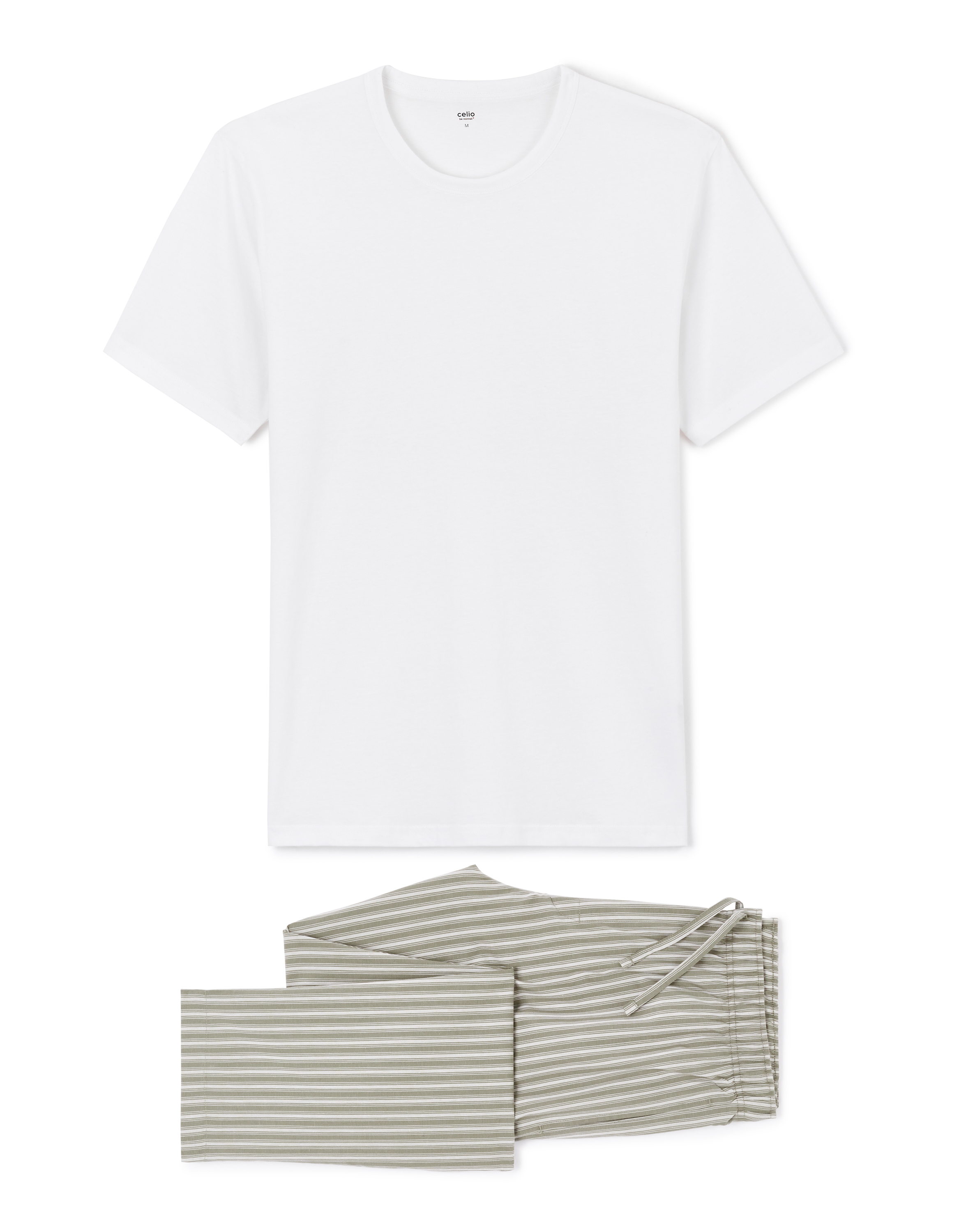 Pyjama long 100% coton - vert