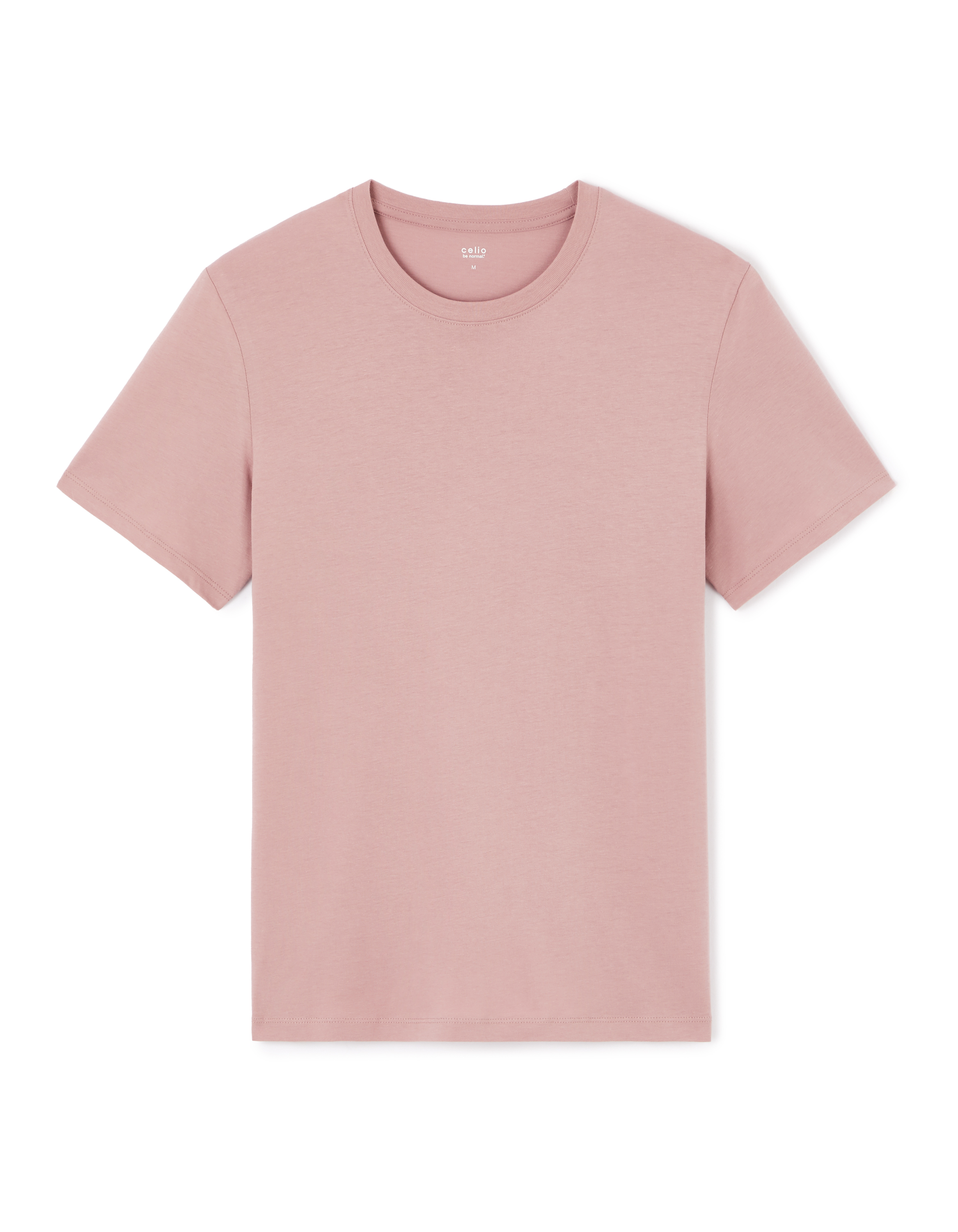 T-shirt straight col rond 100% coton - parme
