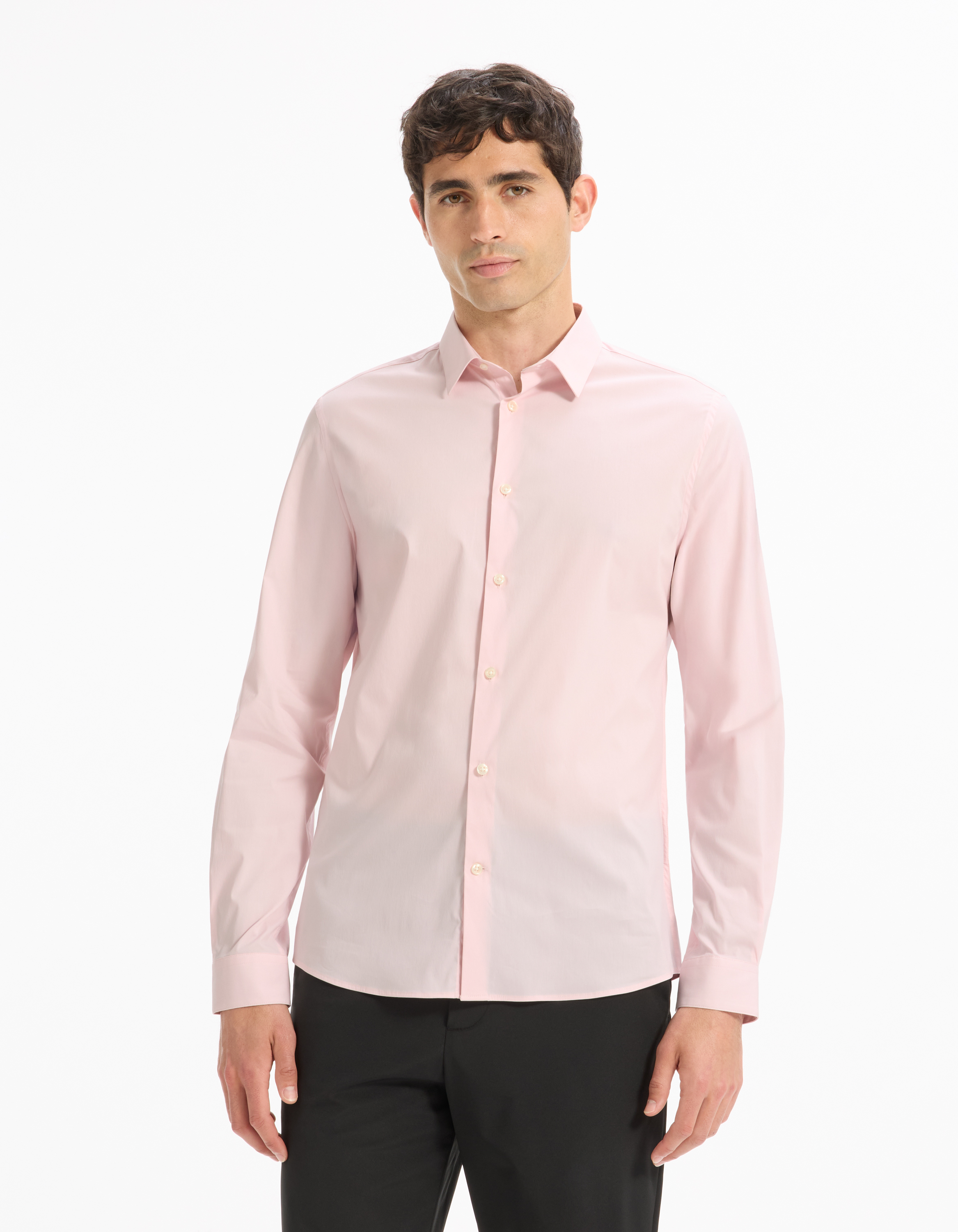 Chemise slim en coton stretch - camaieu - Modalova