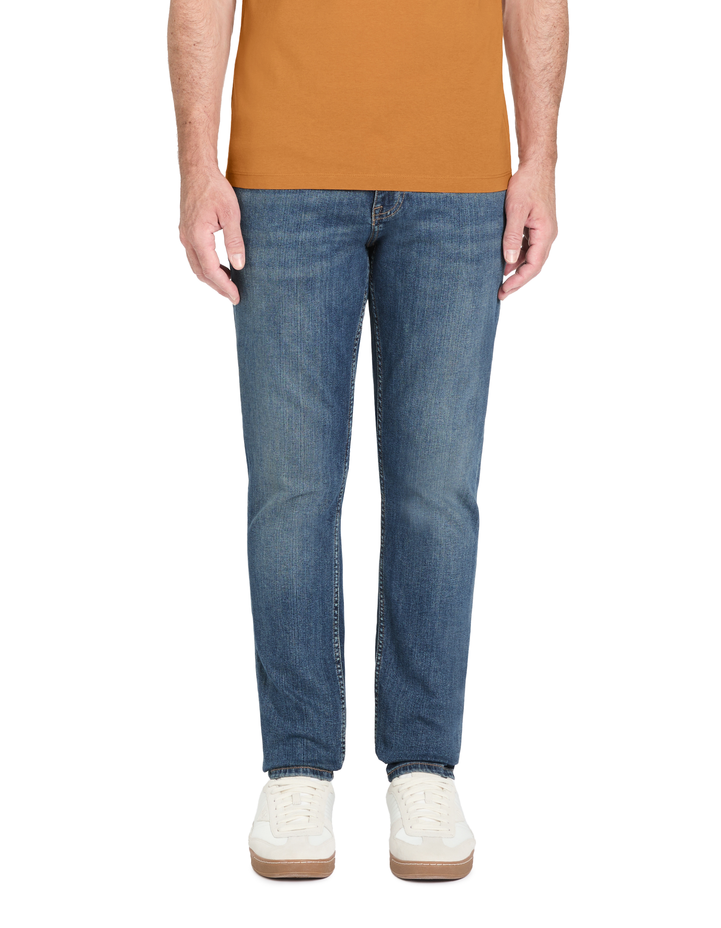 Jean slim coton stretch - bleu délavé - camaieu - Modalova