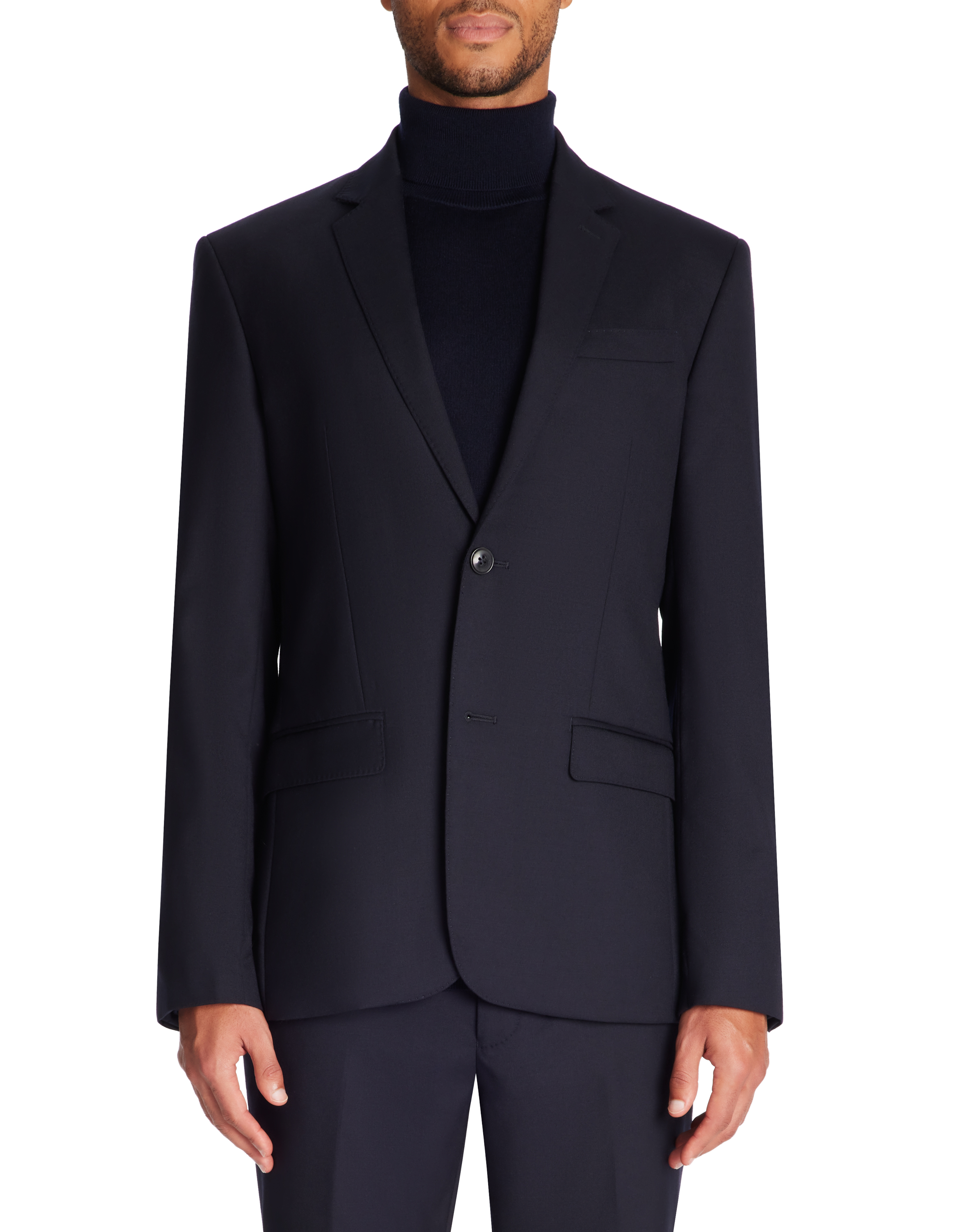 Veste de costume slim 100% laine - marine - camaieu - Modalova