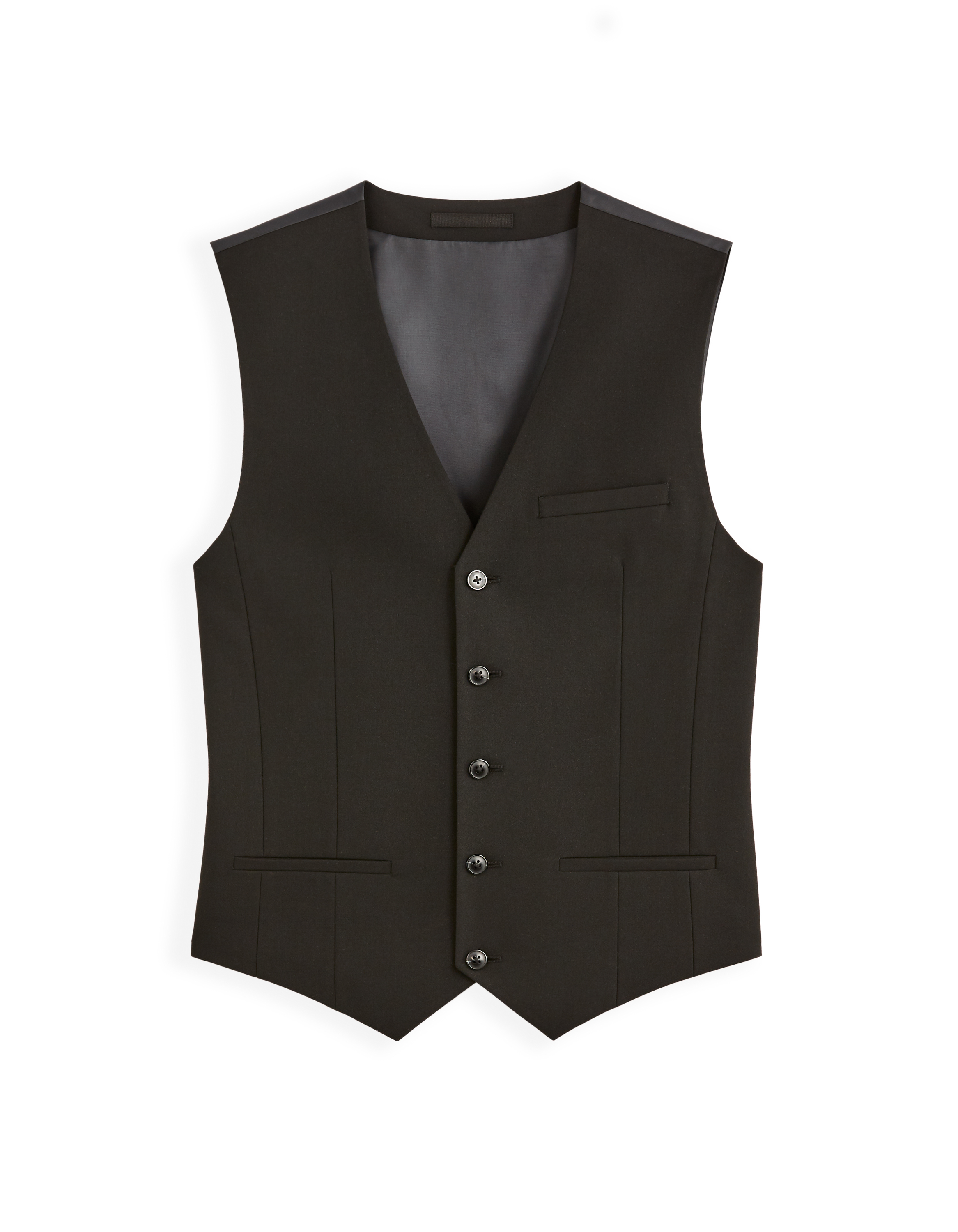Gilet de costume slim stretch - noir