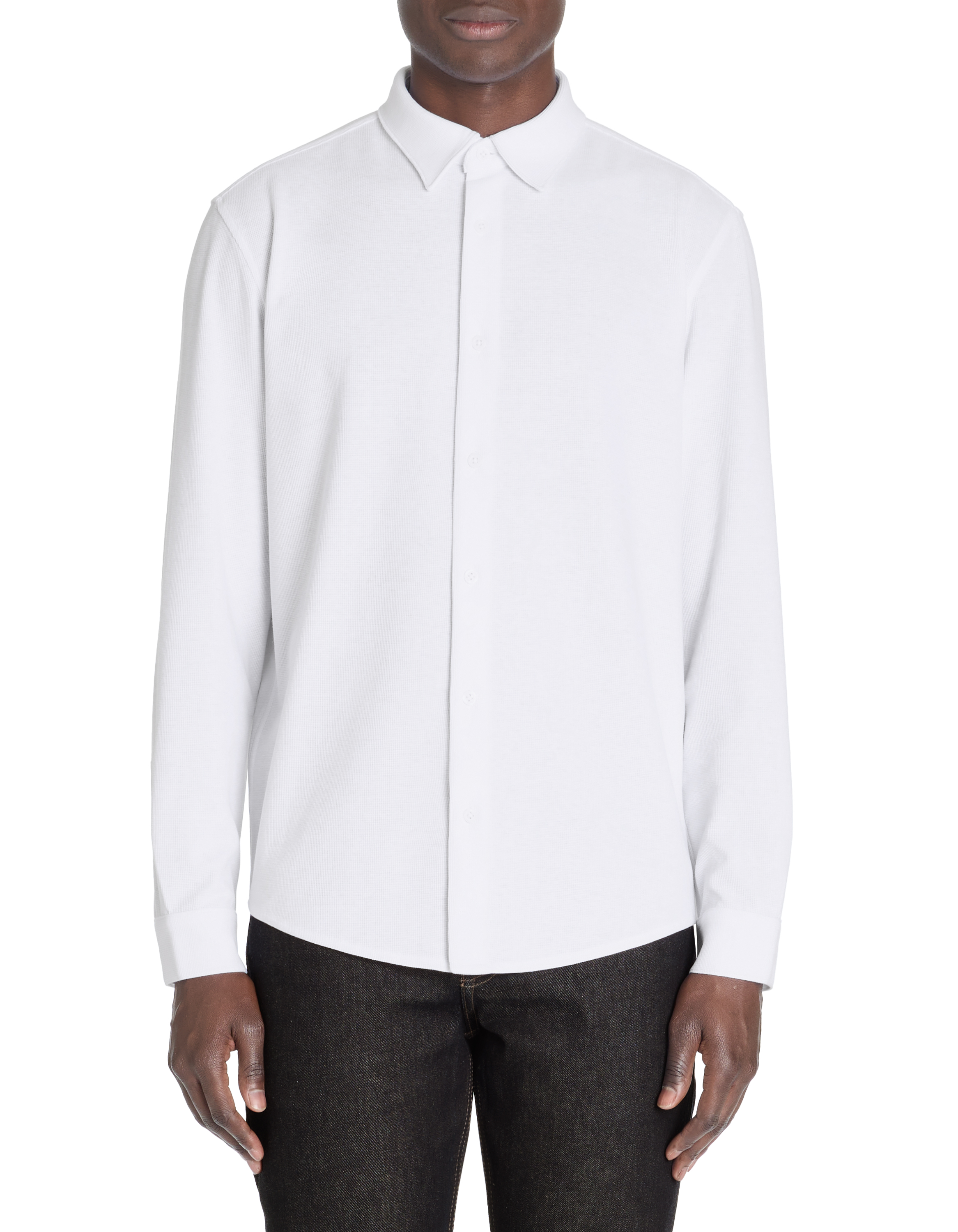 Chemise regular maille gaufré stretch - camaieu - Modalova