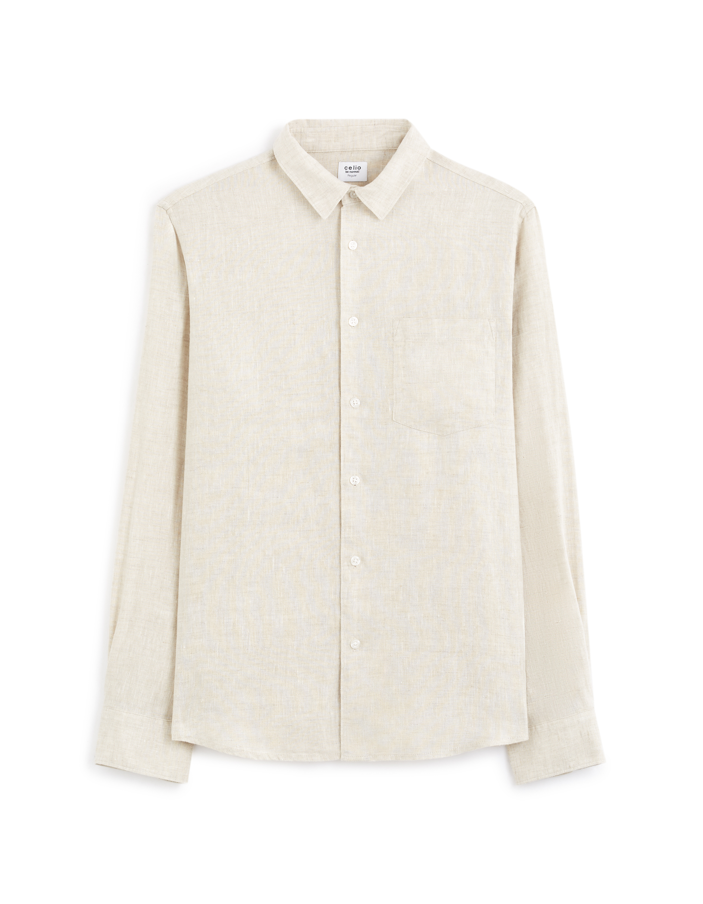 Chemise regular 100% lin - naturel