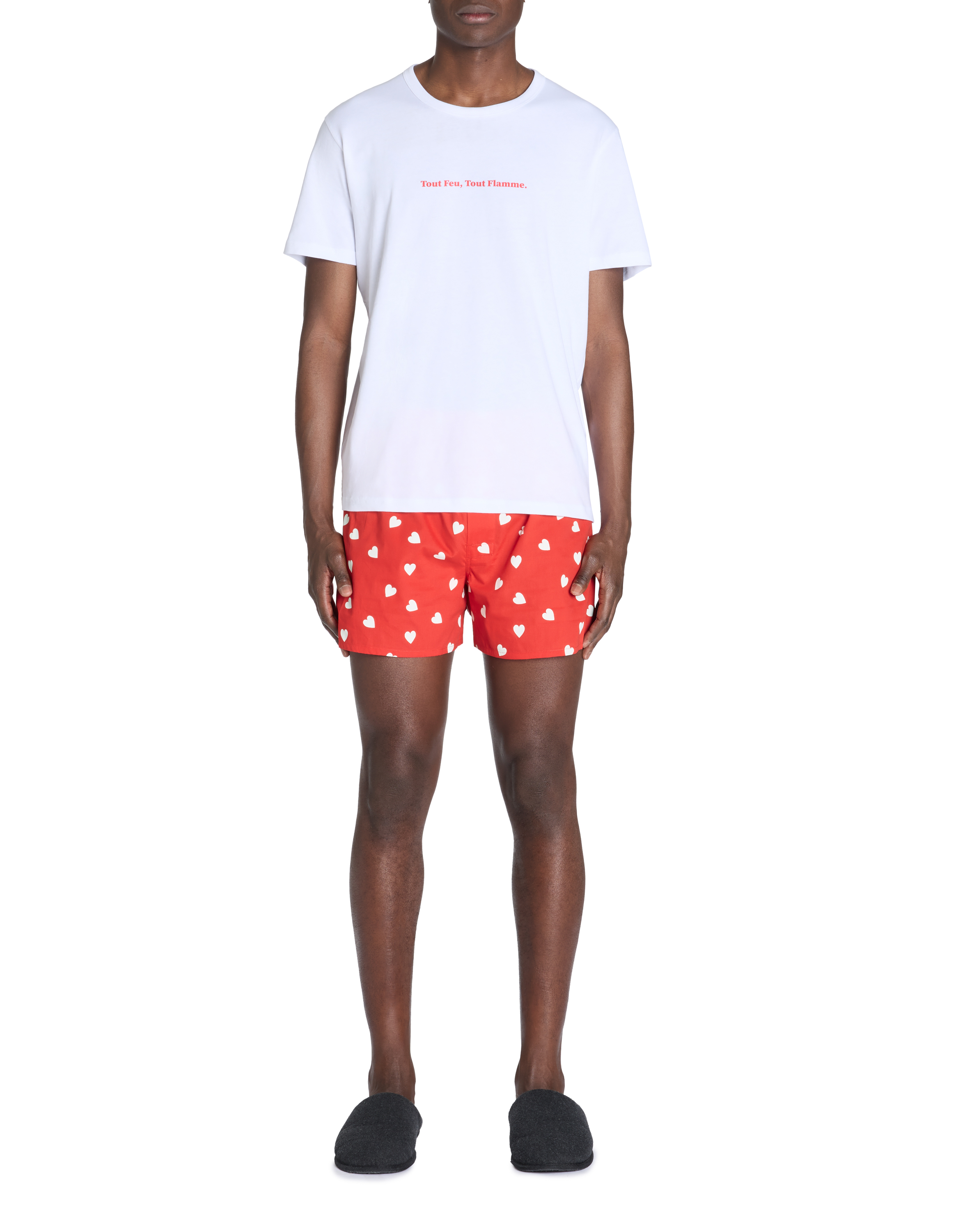 Pyjama short 100% coton - blanc - camaieu - Modalova