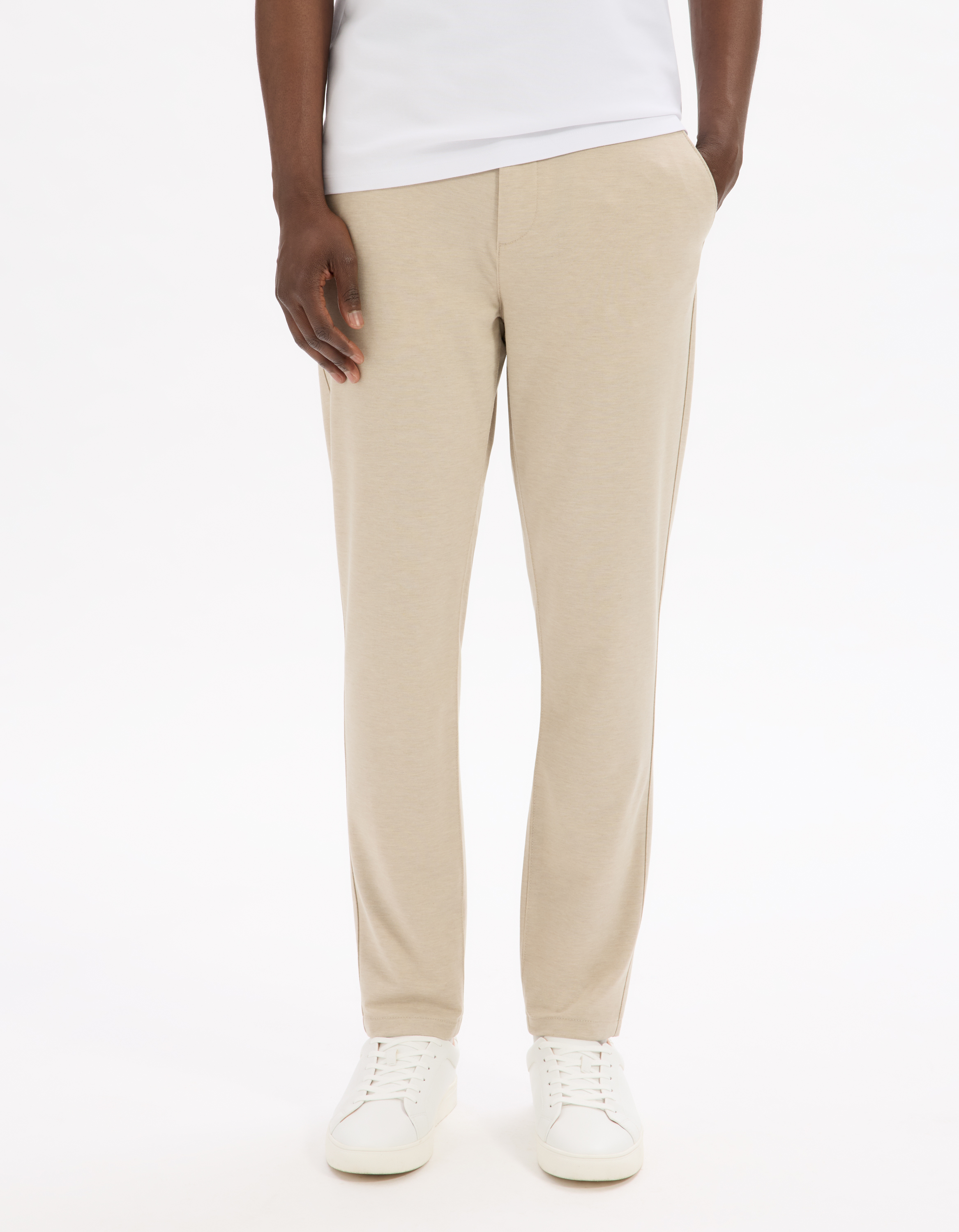 Pantalon slim stretch - beige - camaieu - Modalova