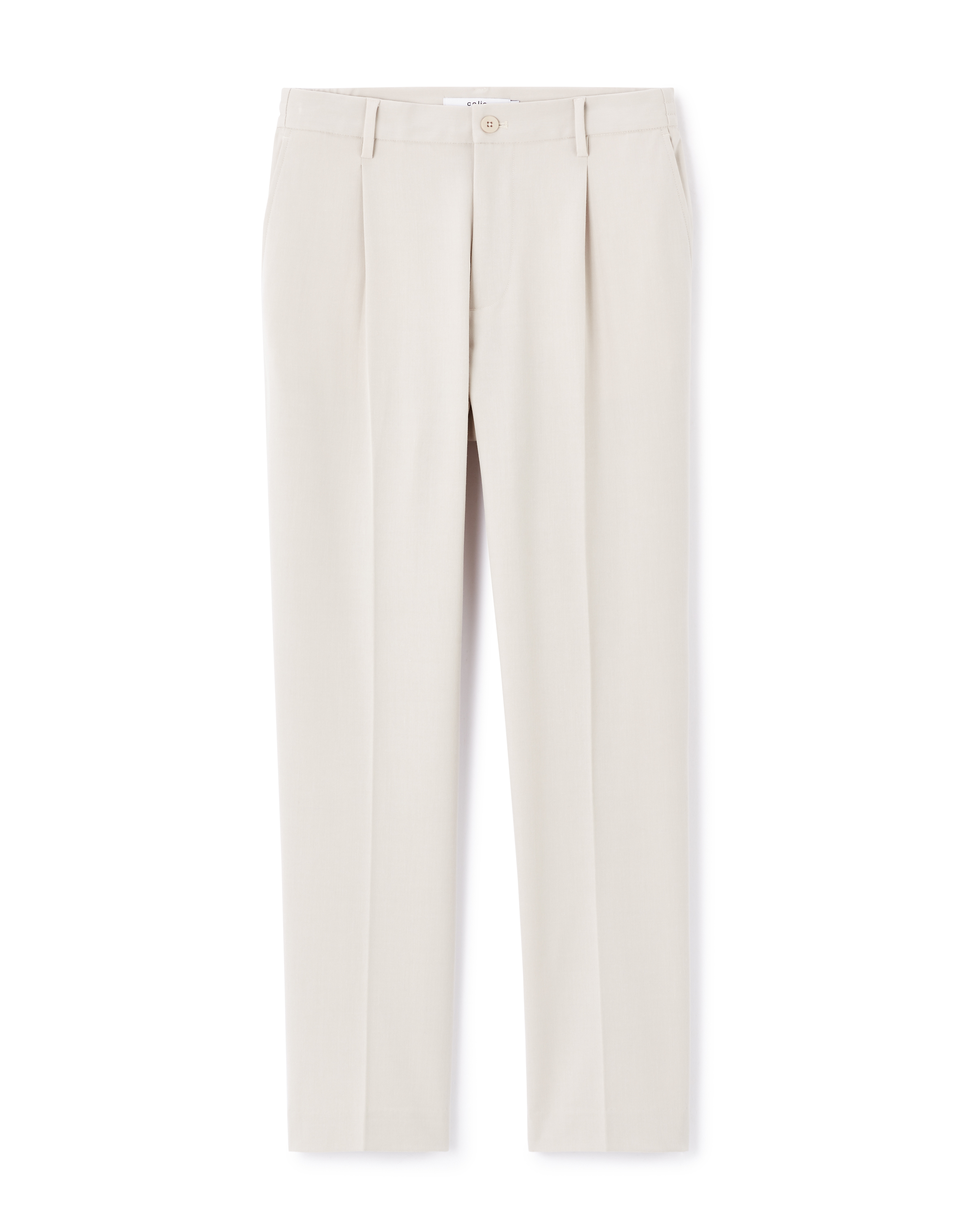 Pantalon chino loose stretch - beige