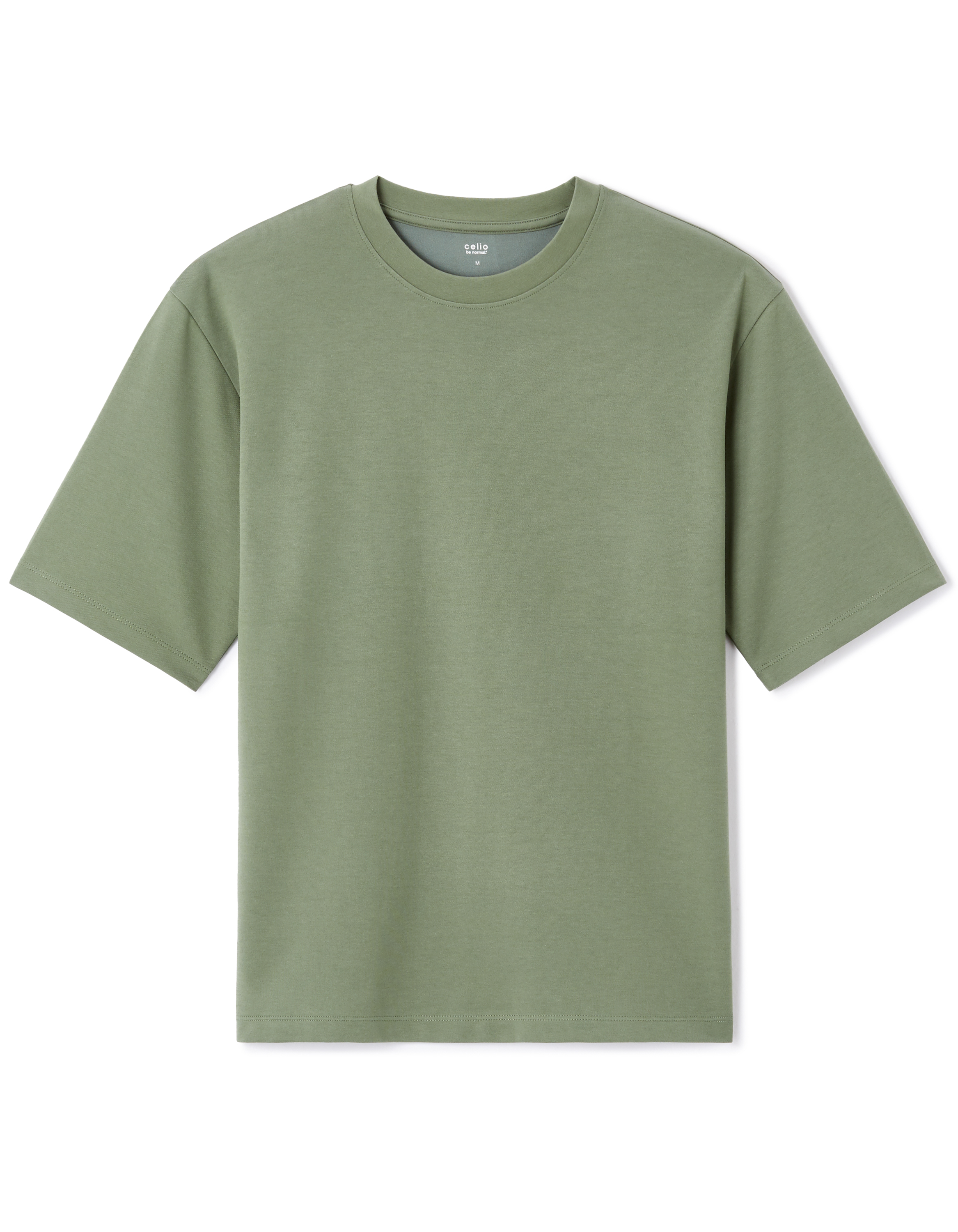T-shirt oversize col rond - vert