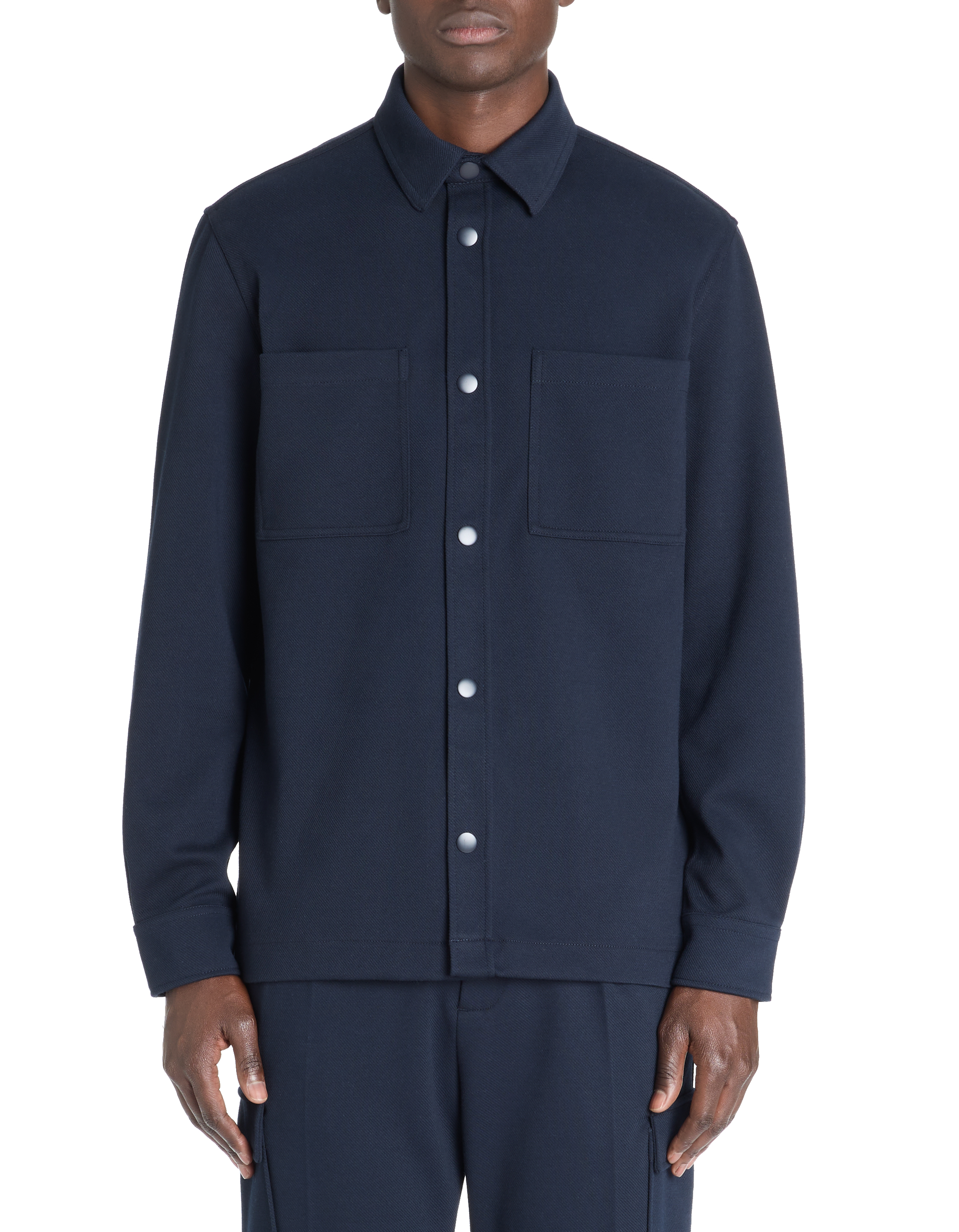 Surchemise twill stretch - marine - camaieu - Modalova