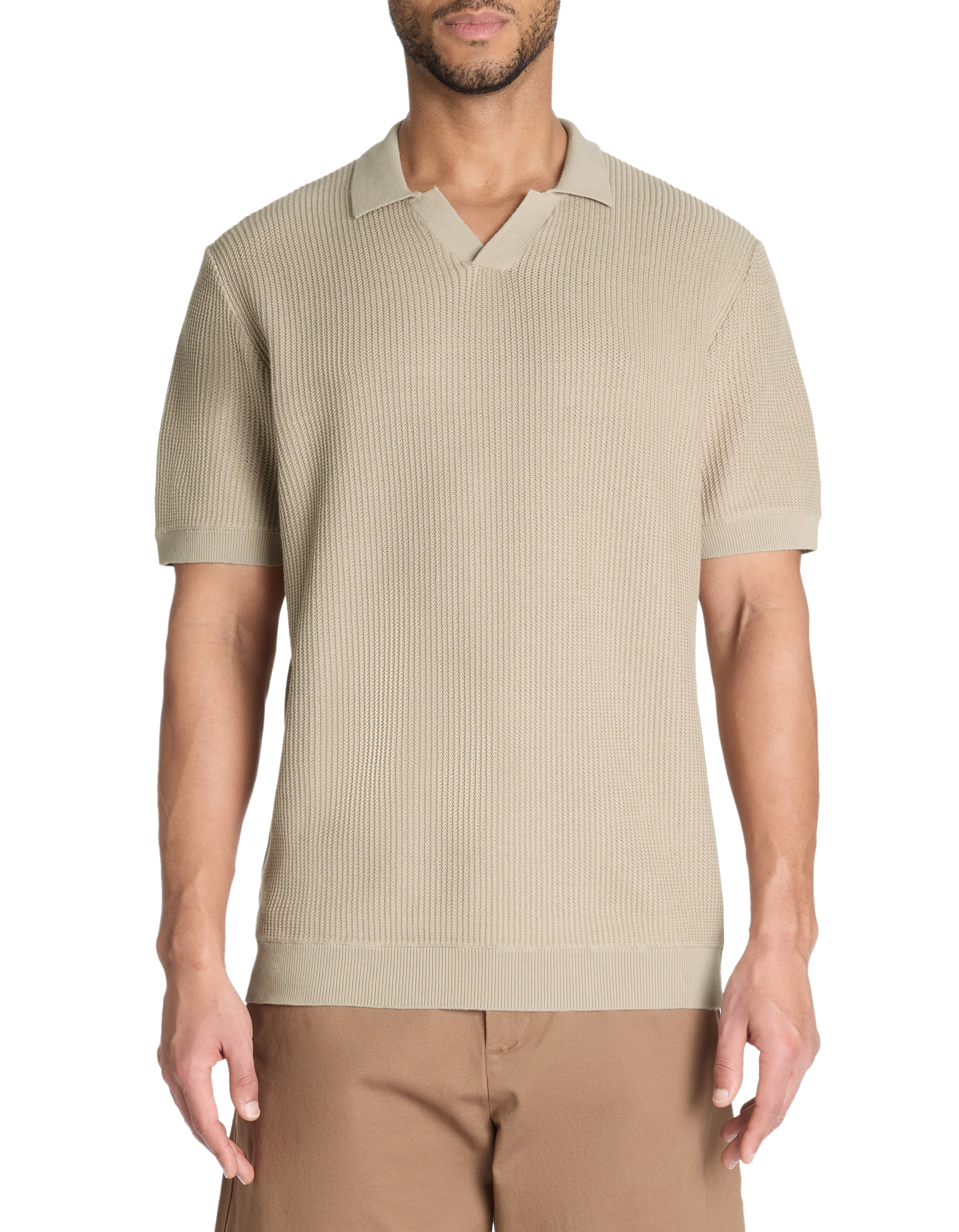Polo boxy en maille texturée 100% coton - camaieu - Modalova