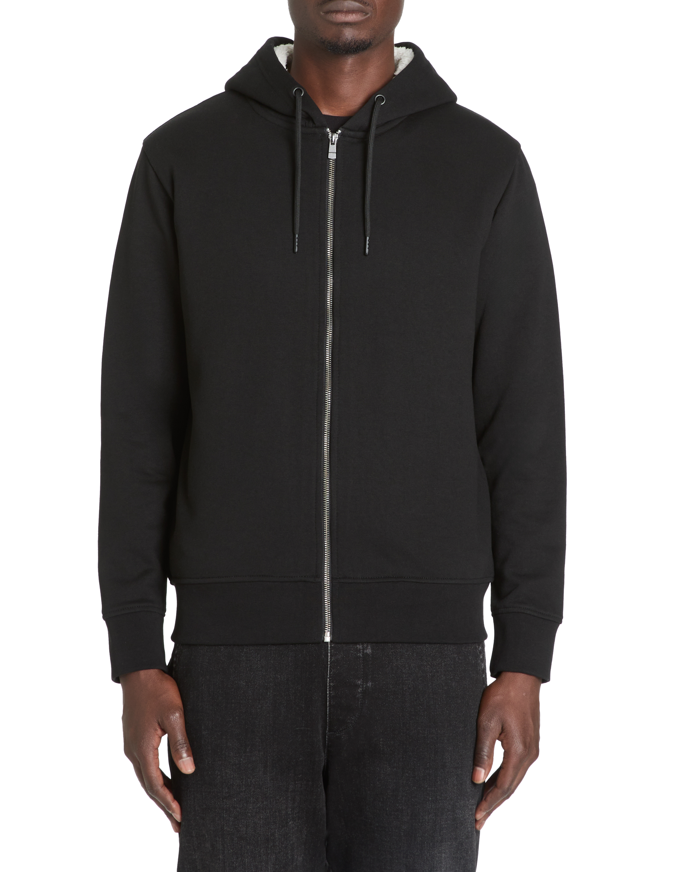 Sweat zippé à capuche coton mélangé - camaieu - Modalova