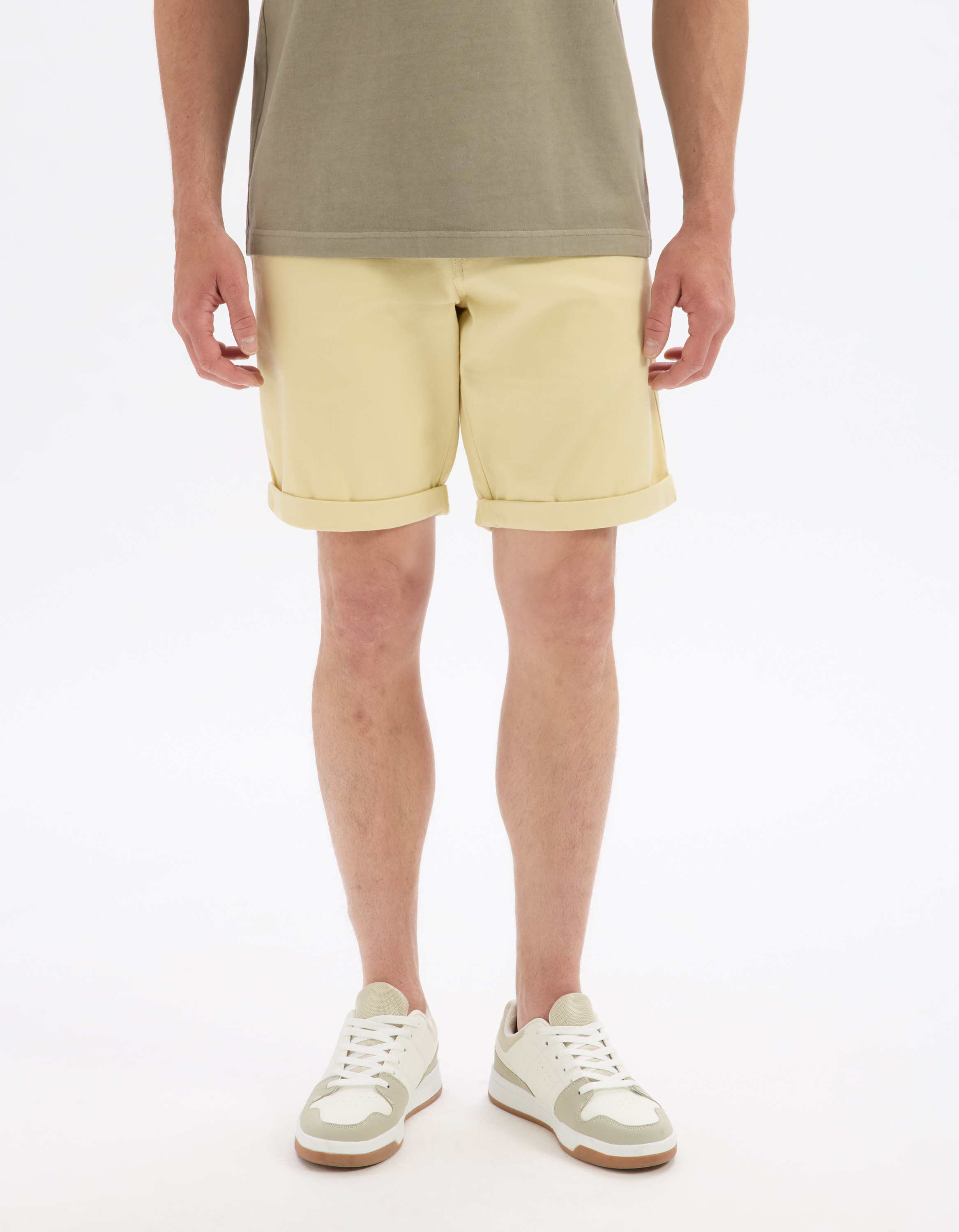Bermuda chino en coton stretch - camaieu - Modalova