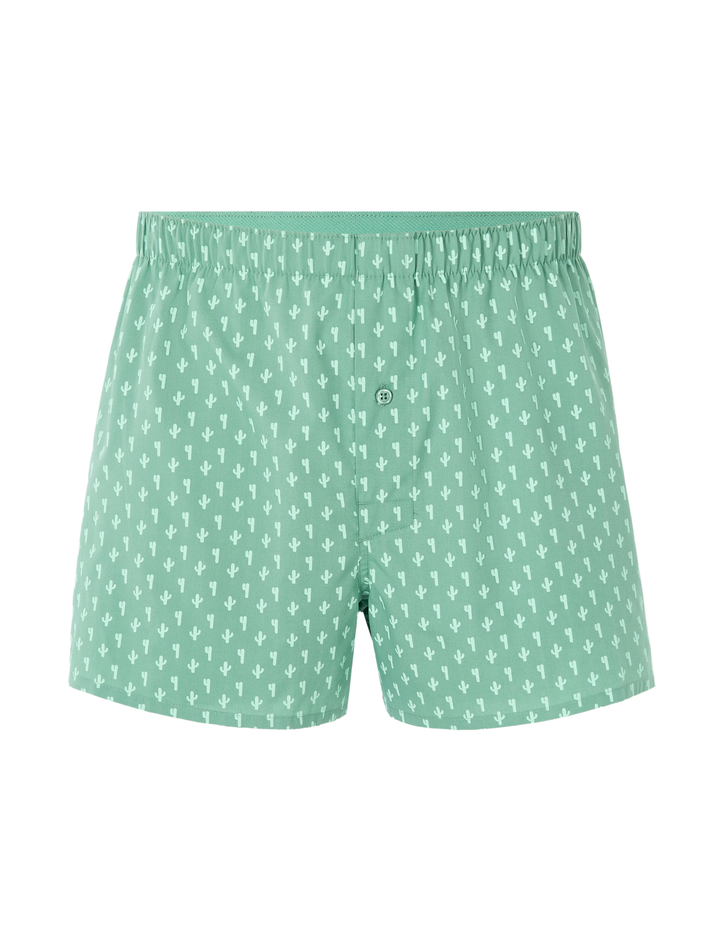 Caleçon 100% coton à motif cactus - vert